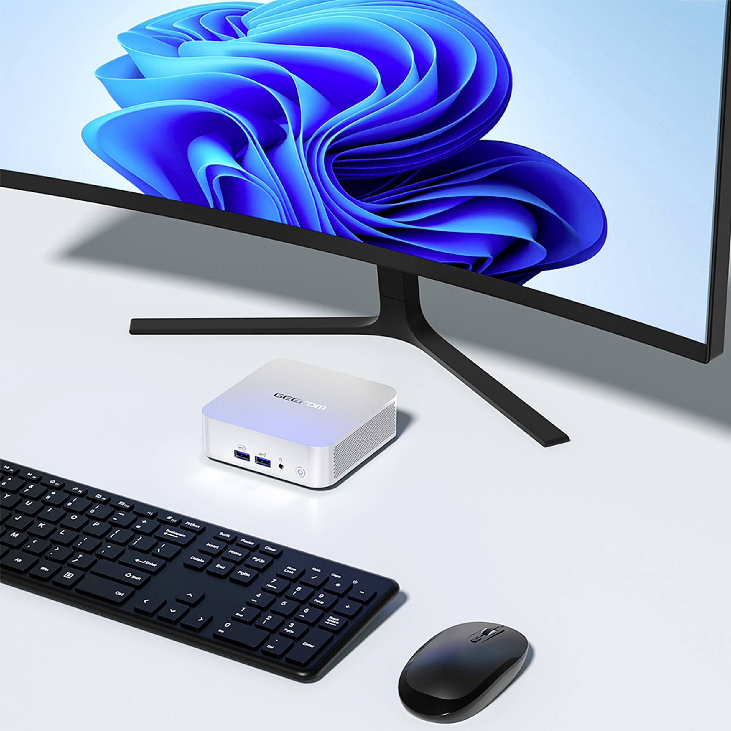 GEEKOM Mini-PC (HTPC) A8 AMD Ryzen 7 8745HS 5.10 GHz 32 GB RAM 1 TB SSD AMD Radeon 780M Win 11 Pro A8-R7