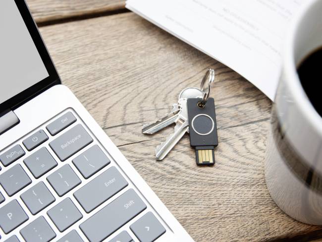 Yubico Clé USB gestionnaire de mots de passe YubiKey Bio (FIDO Edition) noir/or 5060408464168