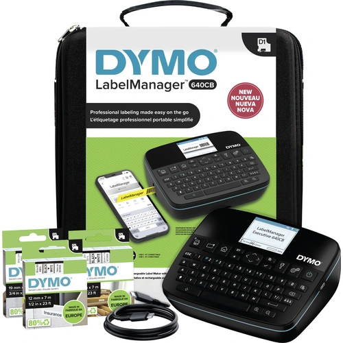 DYMO LabelManager Imprimante d'étiquettes adapté pour rubans: D1 6 mm, 9 mm, 12 mm, 19 mm, 24 mm DYMO LabelManager Imprimante d'étiquettes adapté pour rubans: D1 6 mm, 9 mm, 12 mm, 19 mm, 24 mm