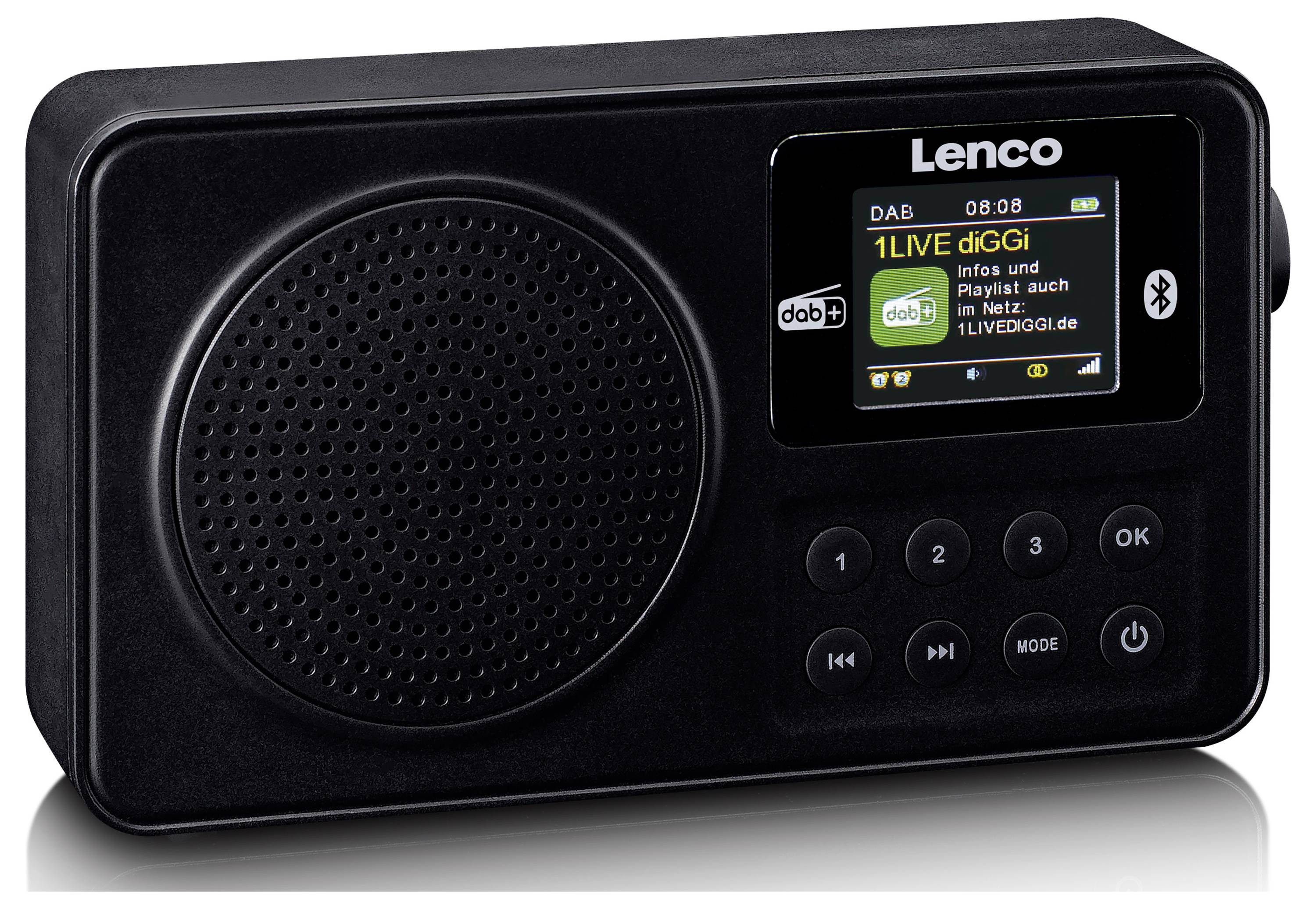 Lenco PDR-033BK Radio portative DAB+, FM noir