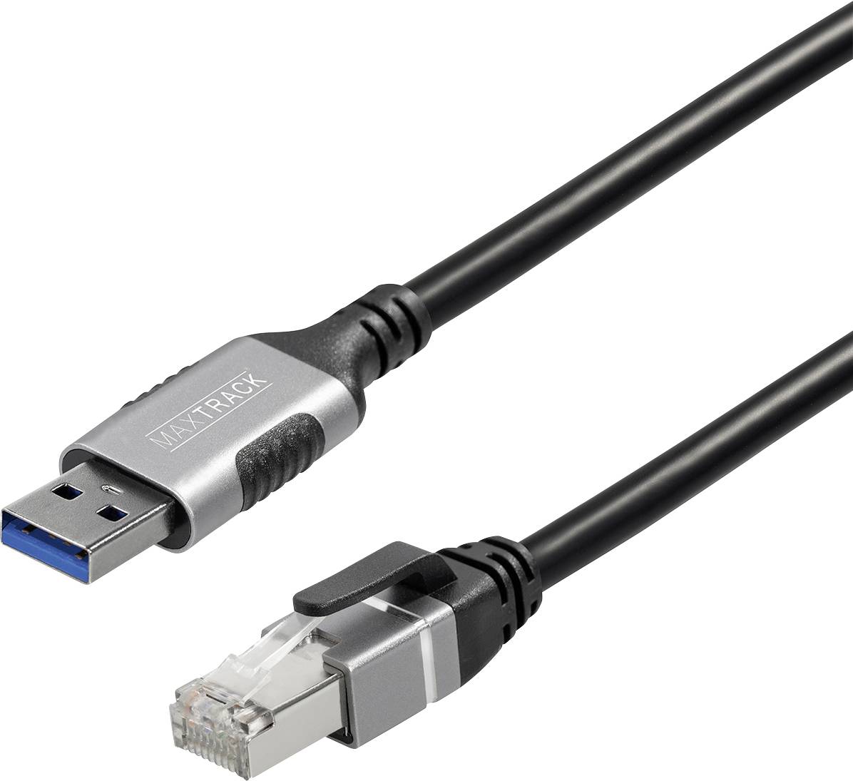 Maxtrack USB 3.0 / RJ45 réseau informatique Adaptateur CAT 6 [1x USB 3.0 - 1x RJ45 mâle] 1 m noir