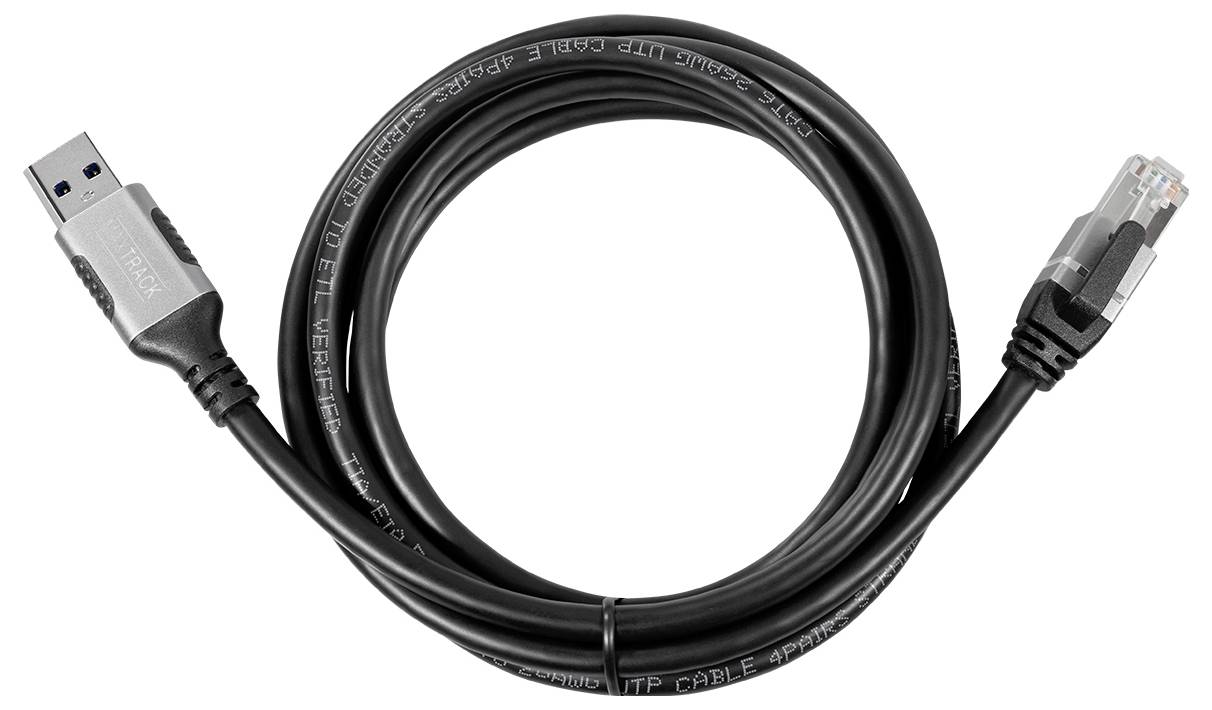 Maxtrack USB 3.0 / RJ45 réseau informatique Adaptateur CAT 6 [1x USB 3.0 - 1x RJ45 mâle] 1 m noir