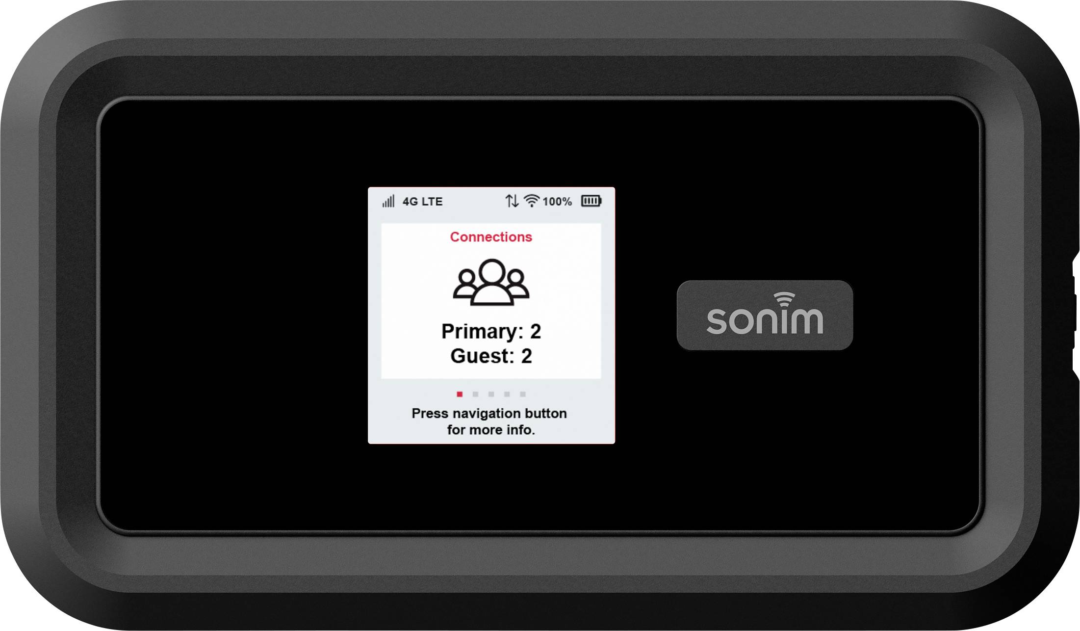 Sonim H100 Point d'accès Wi-Fi 4G mobile jusqu'à 32 appareils noir