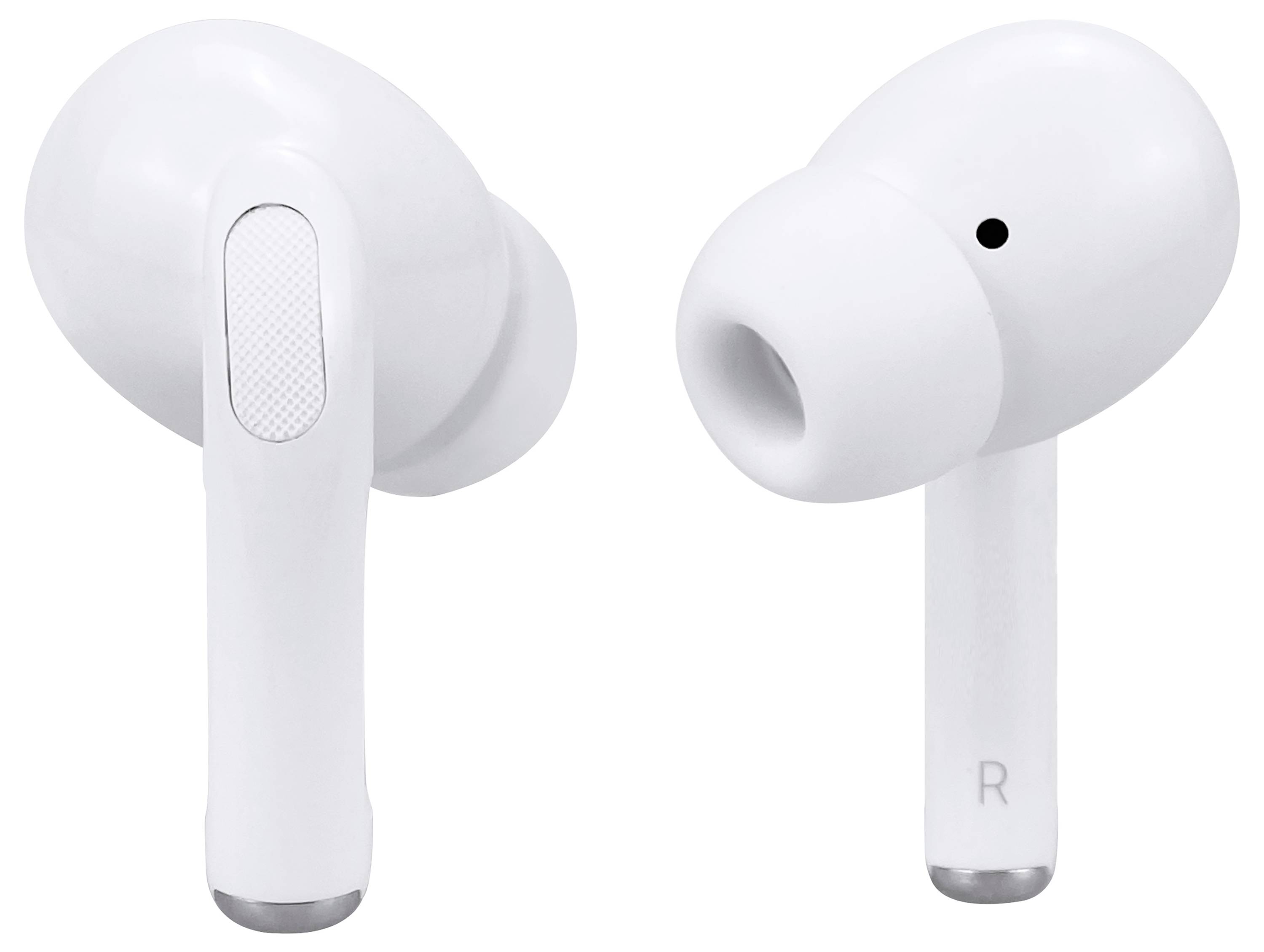 Music Man BT-X72 Oreillette Bluetooth Stereo blanc Noise Cancelling affichage de la charge de la batterie, micro-casque, boîtier