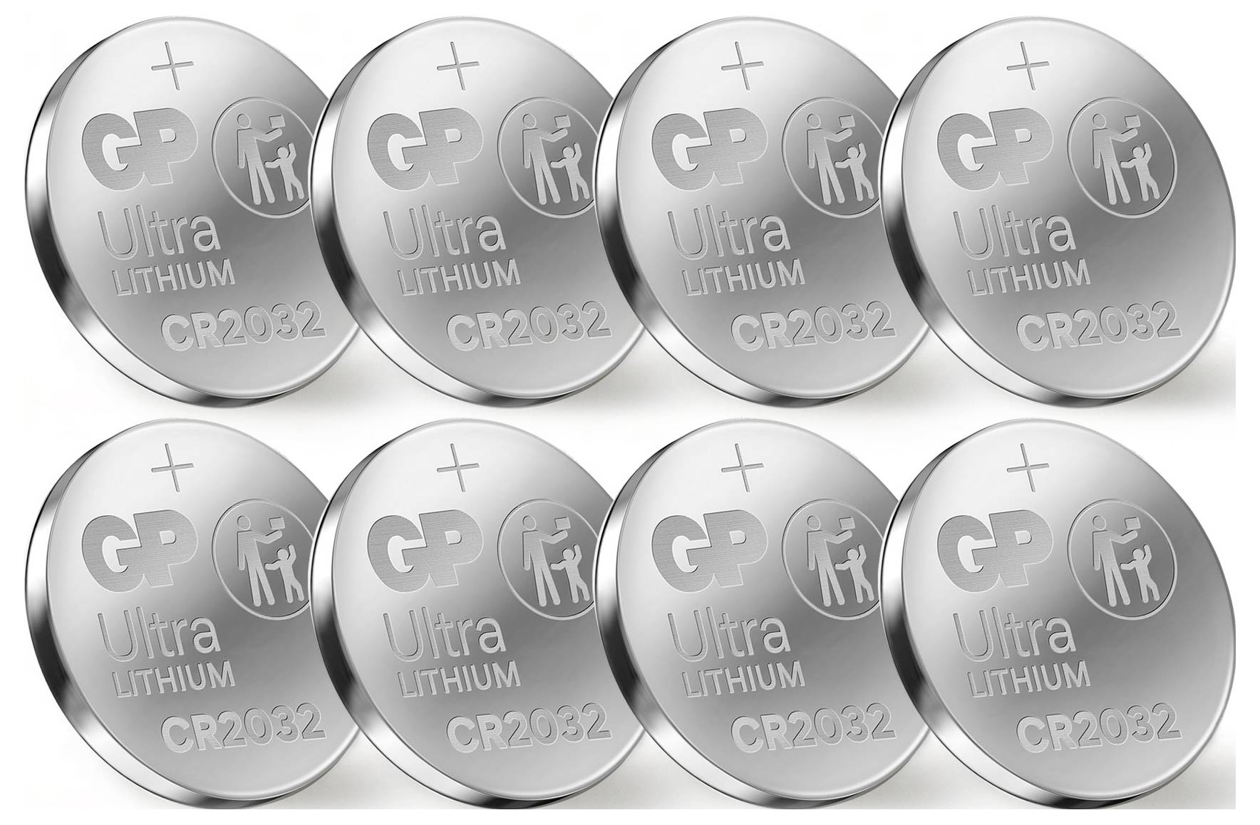 GP Pile bouton CR 2032 3 V 8 pc(s) 220 mAh lithium