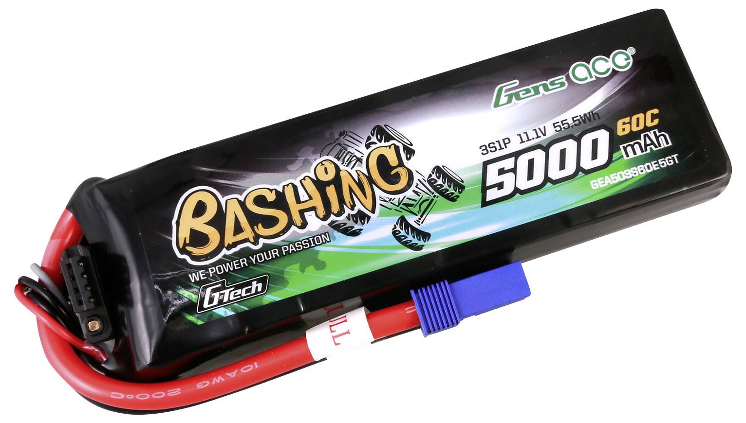 Gens ace Pack de batterie (LiPo) 11.1 V 5000 mAh Softcase EC5