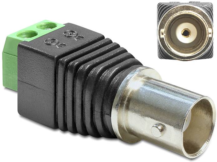 Delock série Adaptateur [1x BNC femelle - 1x prise femelle] noir, vert, argent