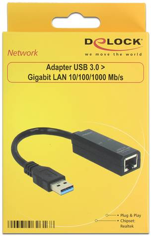 Adaptateur réseau Delock 62616 1000 MBit/s USB, RJ45