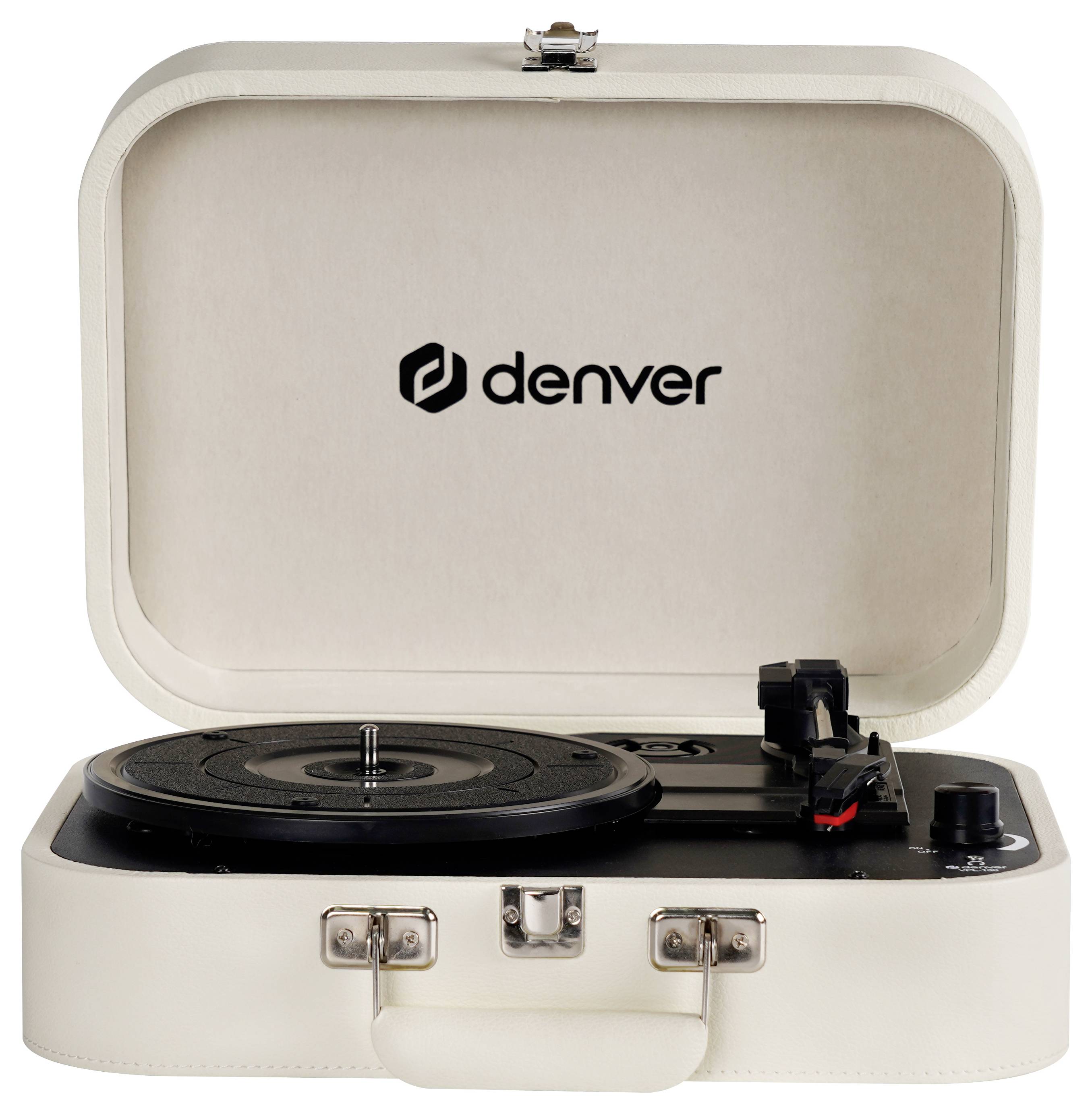 Denver VPL-130 Platine USB blanc crème