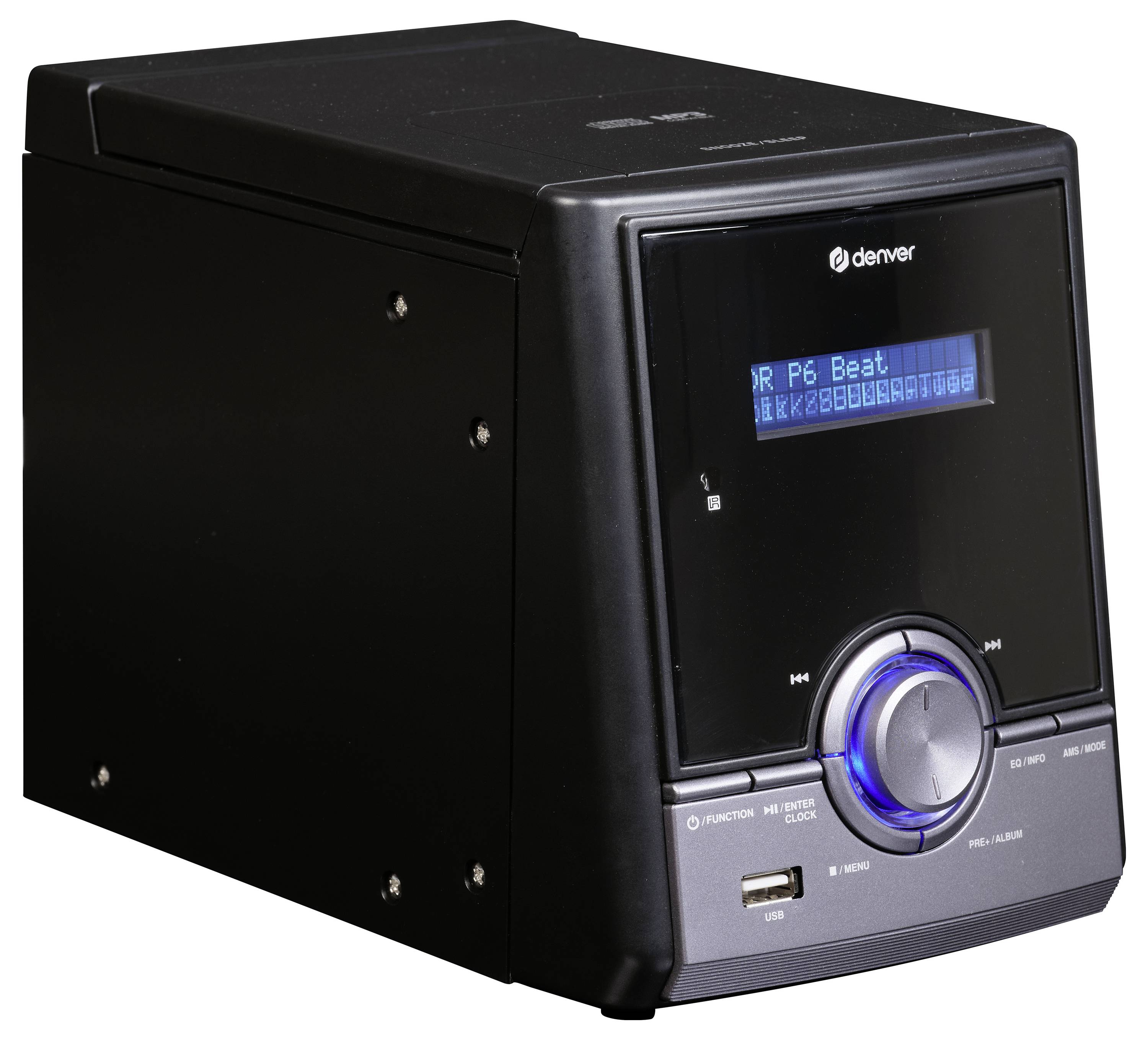 Denver MDA-285 Chaîne stéréo DAB+, FM, CD, Bluetooth, MP3, 2 x 5 W noir