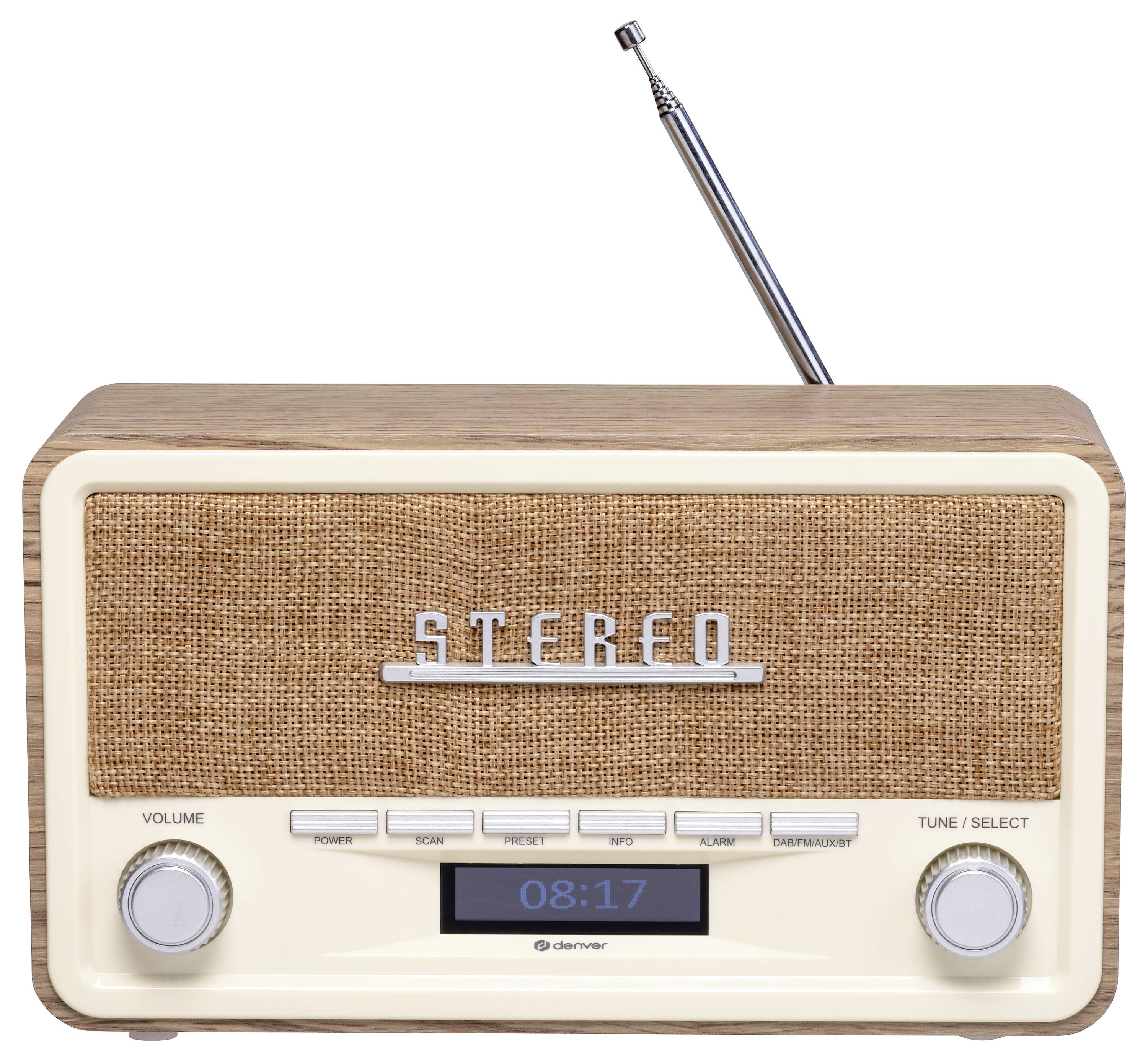 Denver DAB-18LW LIGHT WOOD Radio de table DAB, FM bois (clair)