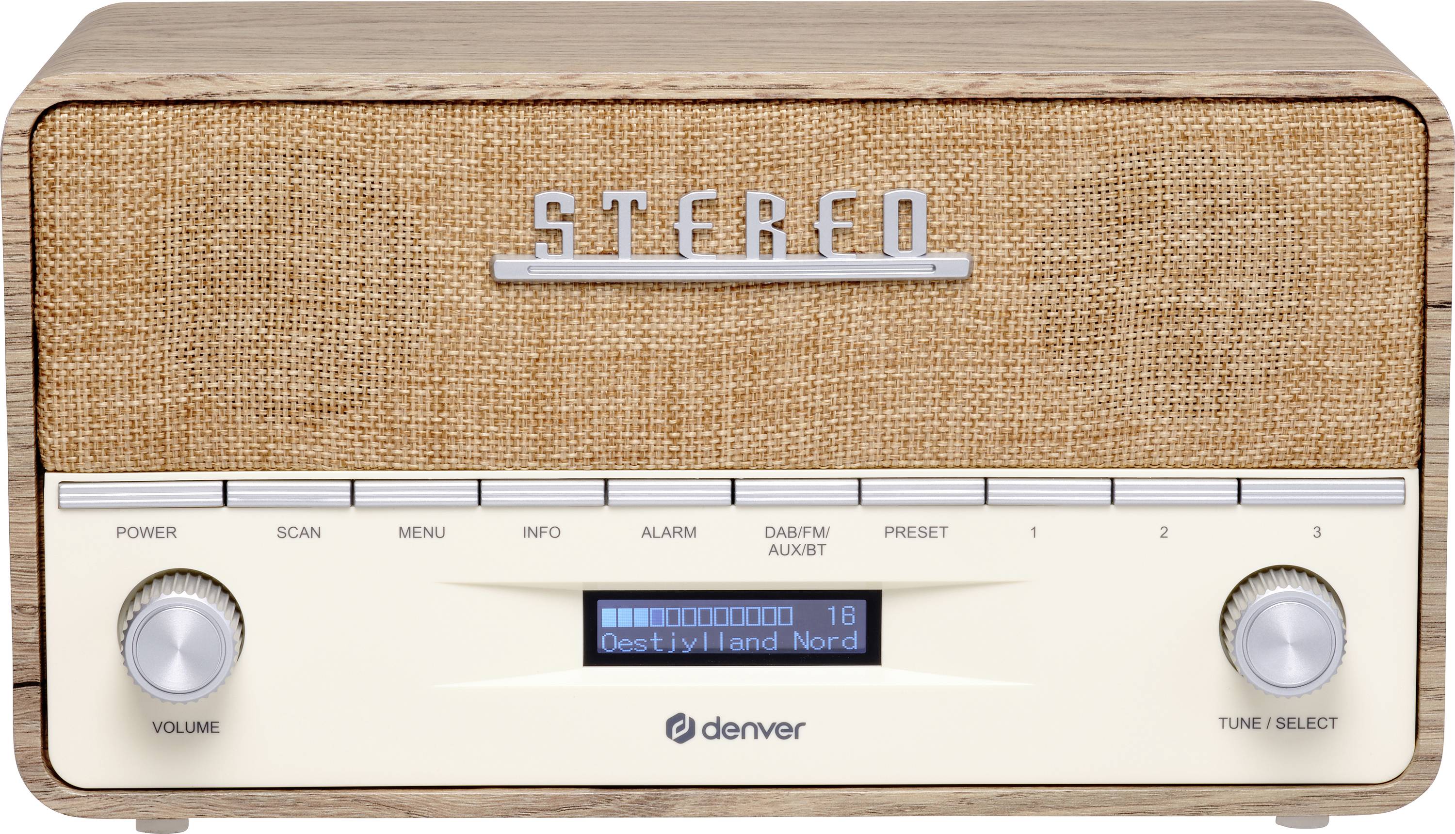 Denver DAB-36LW LIGHT WOOD Radio de table DAB+, FM bois mat