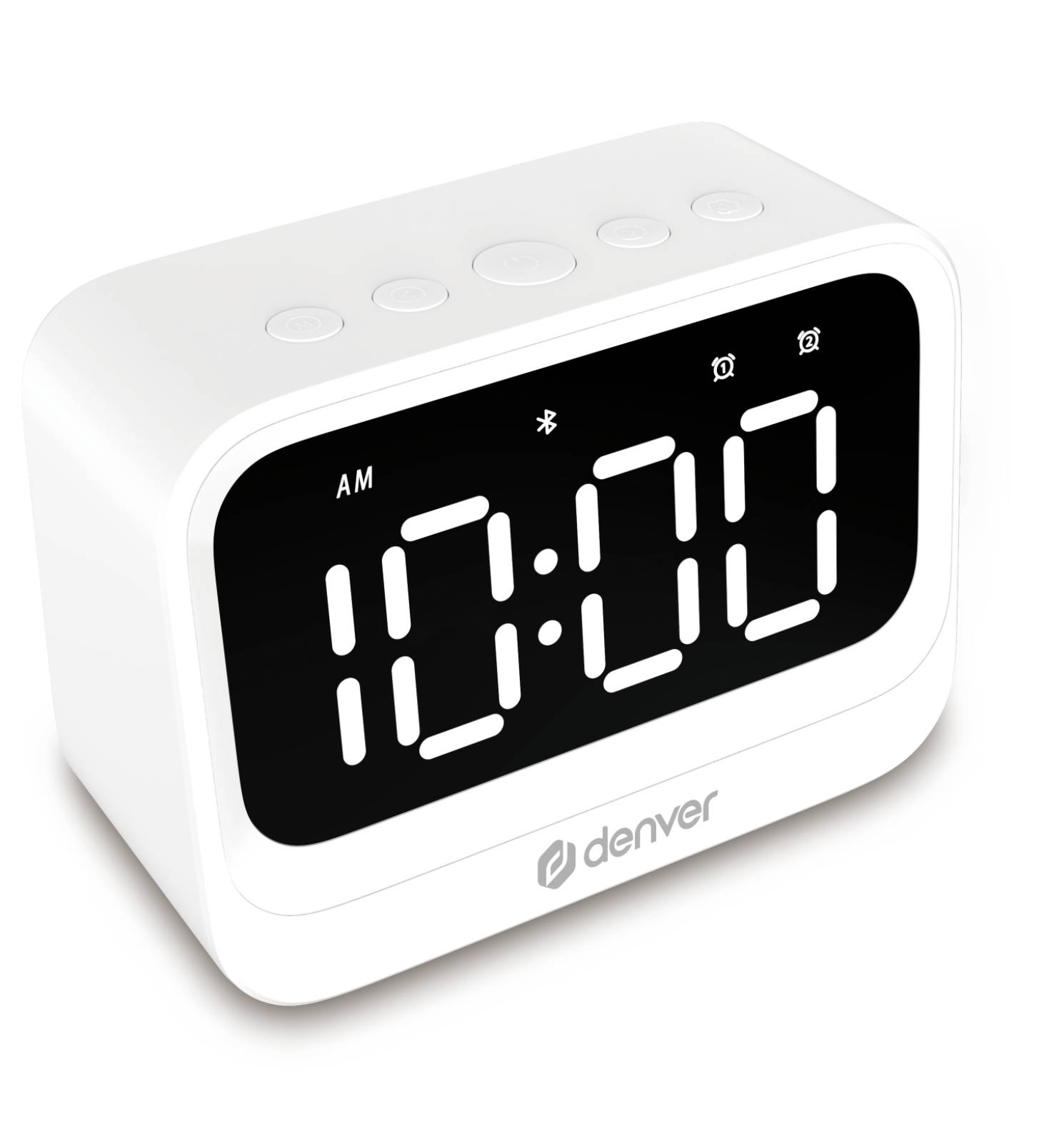Denver EC-53W à quartz Réveil blanc Heures de réveil 2