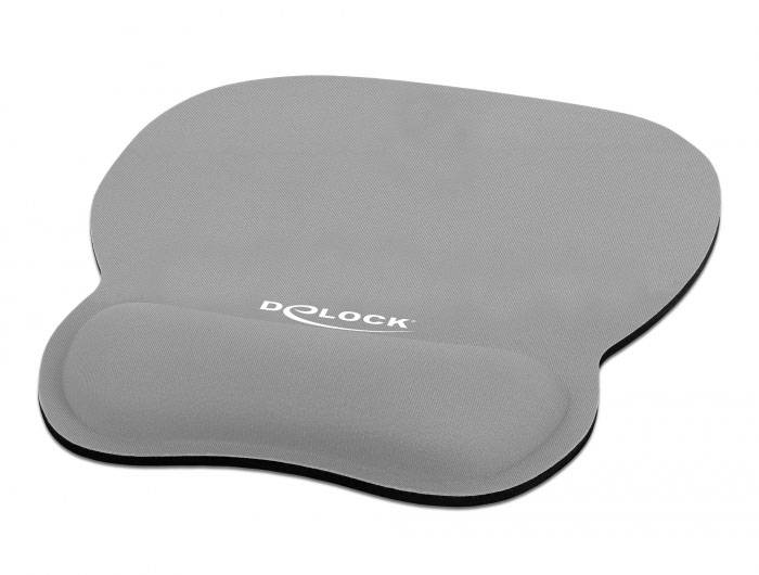 Delock 12698 Tapis de souris ergonomique, flexible gris