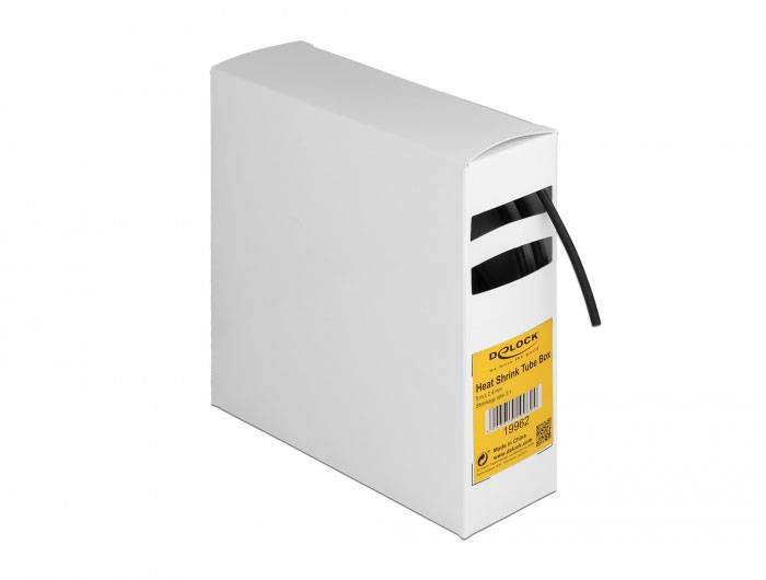 Delock 19962 Gaine thermorétractable noir 2.4 mm Taux de retreint:3:1 1 pc(s)