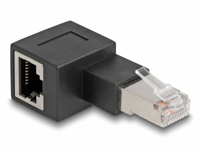 Delock RJ45 réseau informatique Adaptateur [1x RJ45 mâle - 1x RJ45 femelle] noir