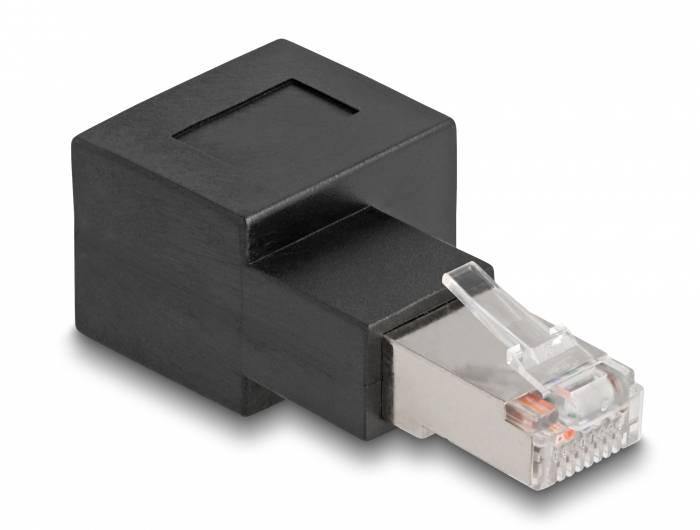 Delock RJ45 réseau informatique Adaptateur [1x RJ45 mâle - 1x RJ45 femelle] noir