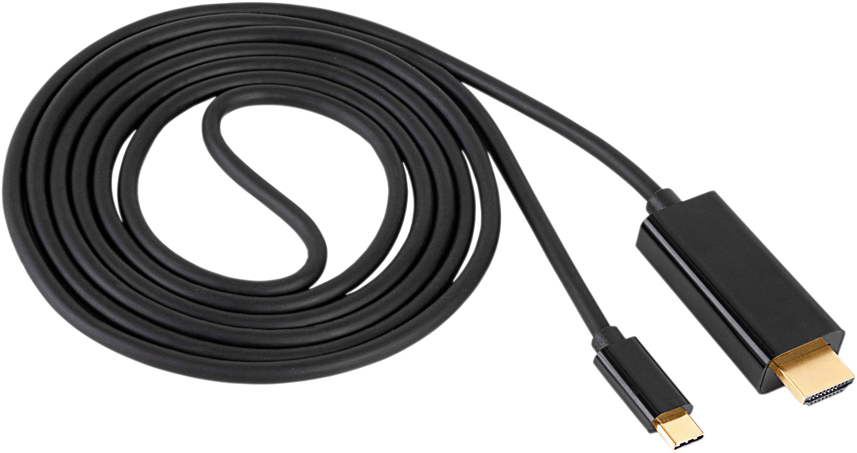 Câble de raccordement Akyga 1.8 m noir AK-AV-18 Câble USB-C
