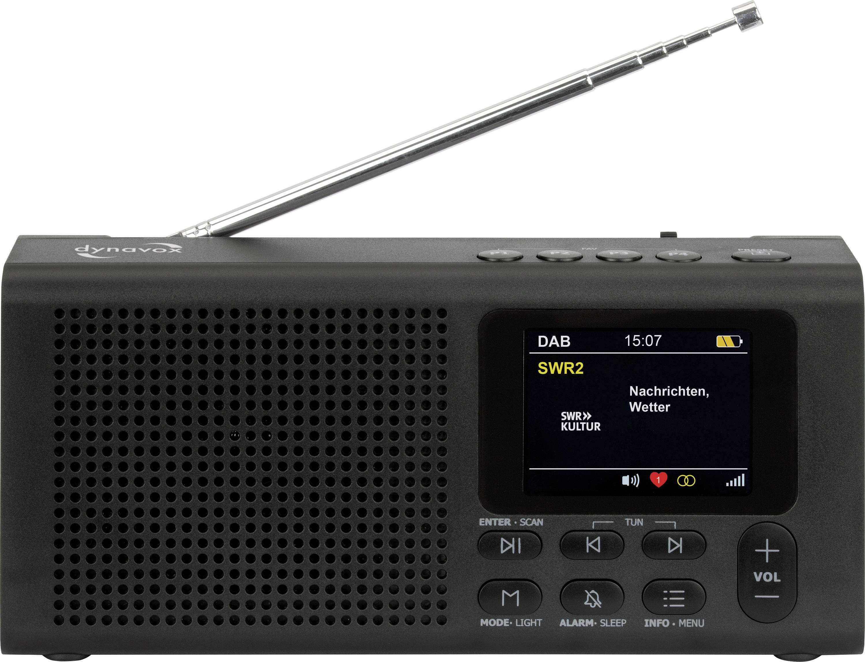 Dynavox DBT200 Radio de poche DAB+, FM Bluetooth, DAB+ noir