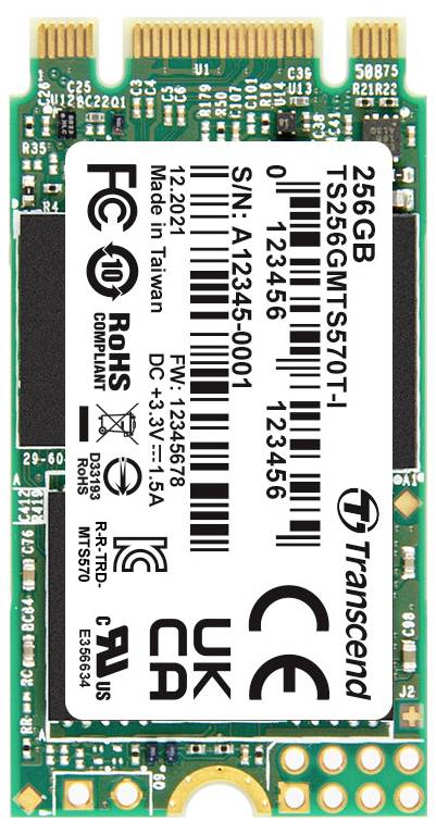 Transcend 256 GB SSD interne SATA M.2 2242 TS256GMTS570TI-VS1