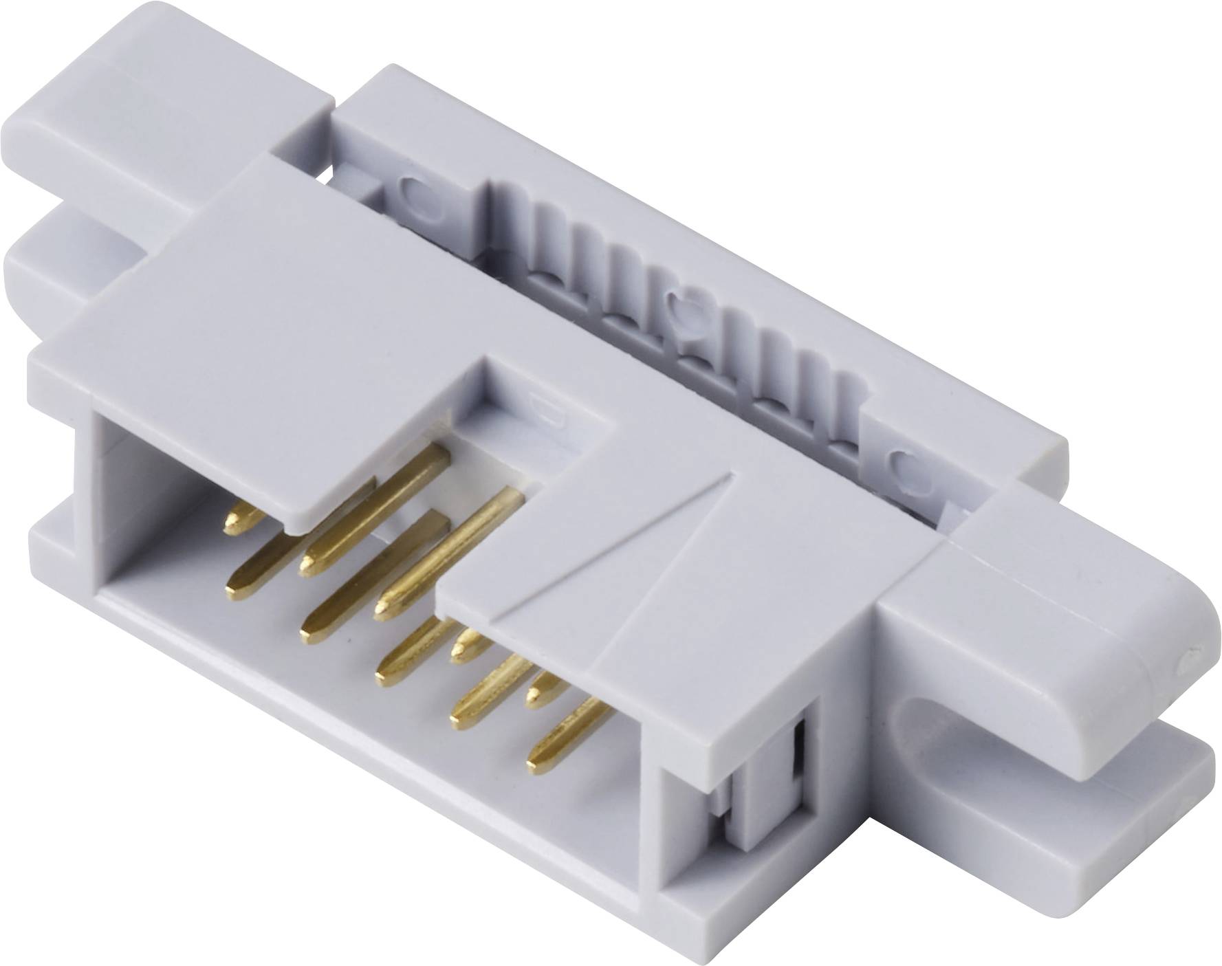 TRU COMPONENTS TC-13537804 Connecteur fil à carte avec bride de fixation Pas: 2.54 mm Nbr total de pôles: 10 Nbr de rangées: 2