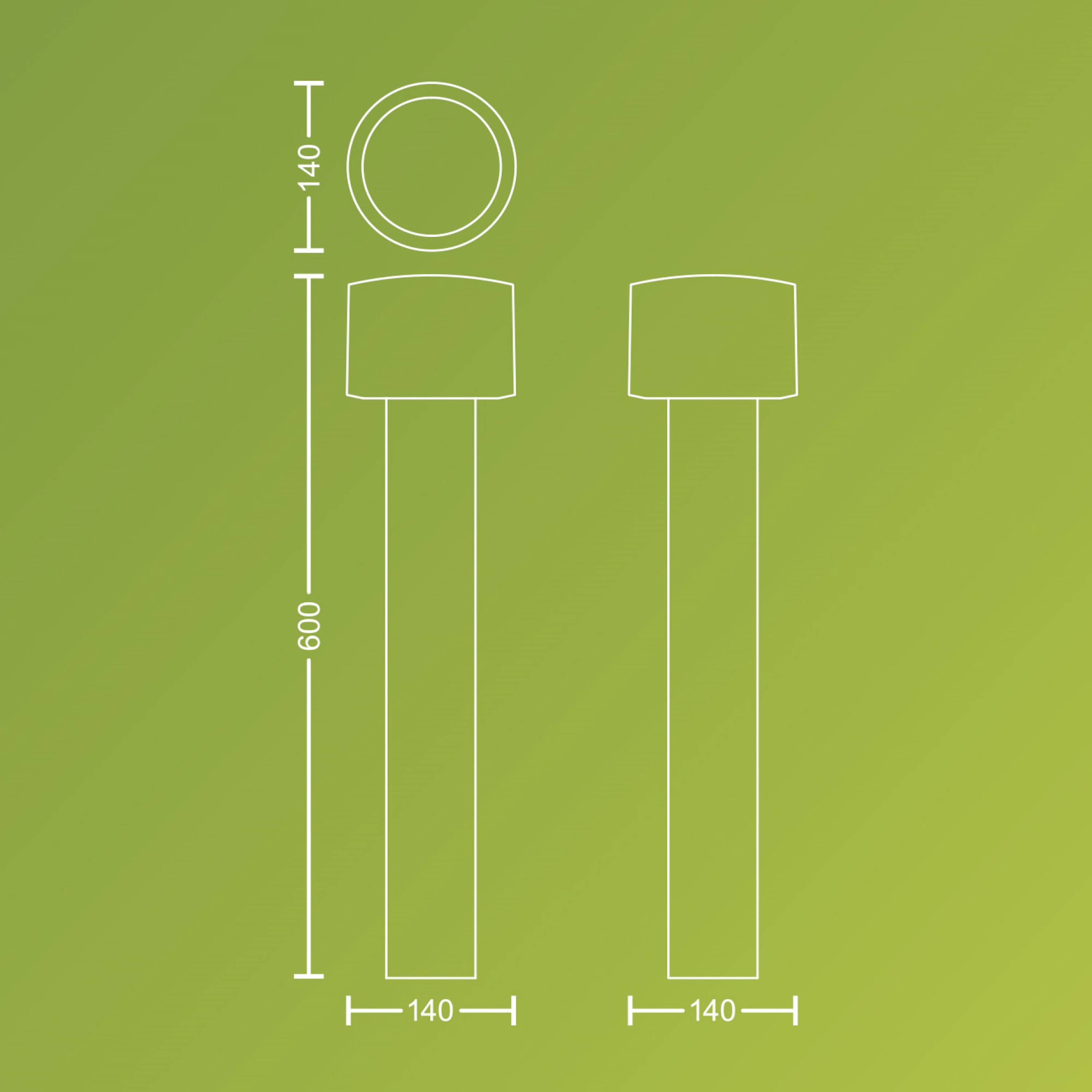 Luminaire LED extérieur Philips LED 929004141101 Otis LED 4.3 W acier inoxydable