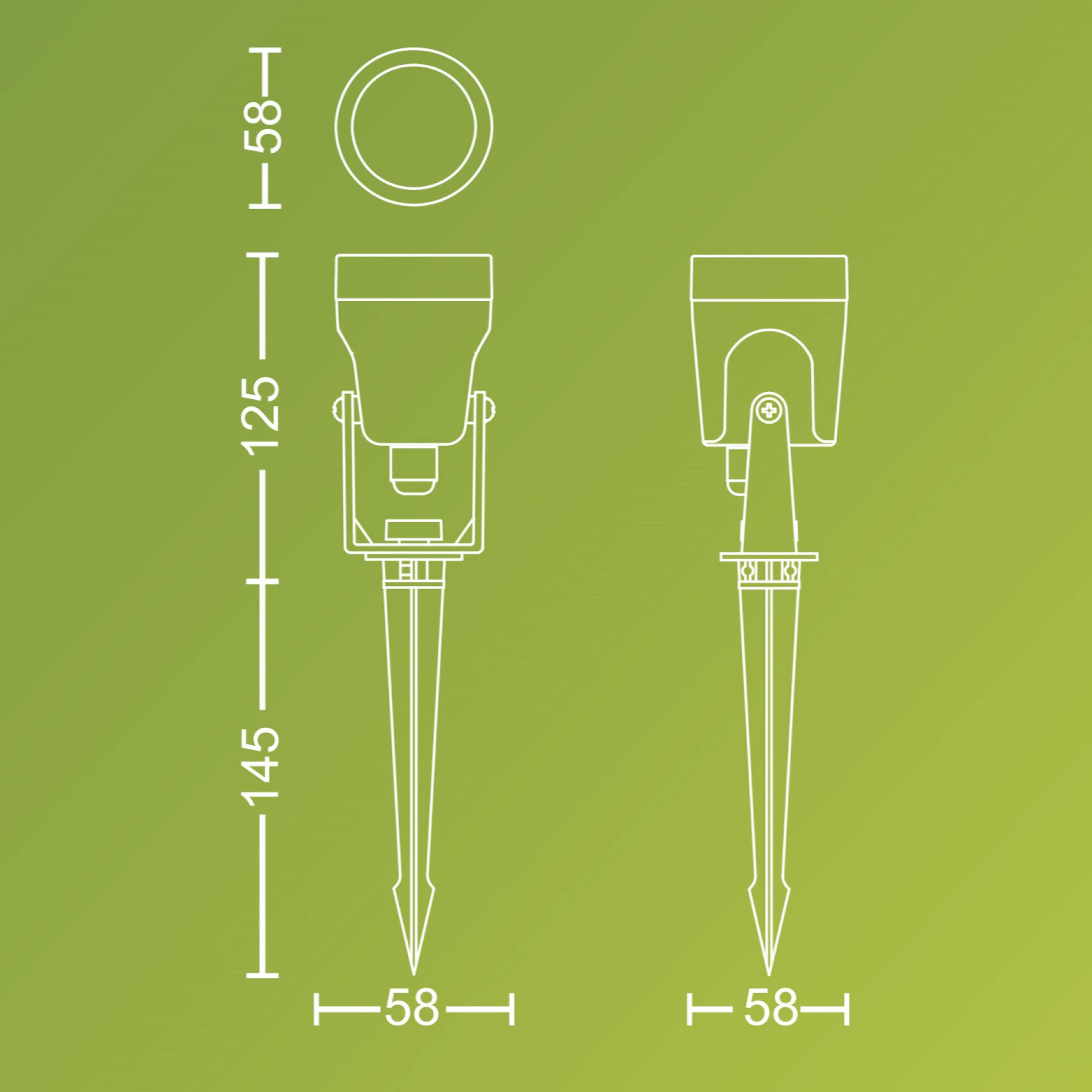 Philips LED 929004659301 Reuel Luminaire LED extérieur LED 4.5 W noir