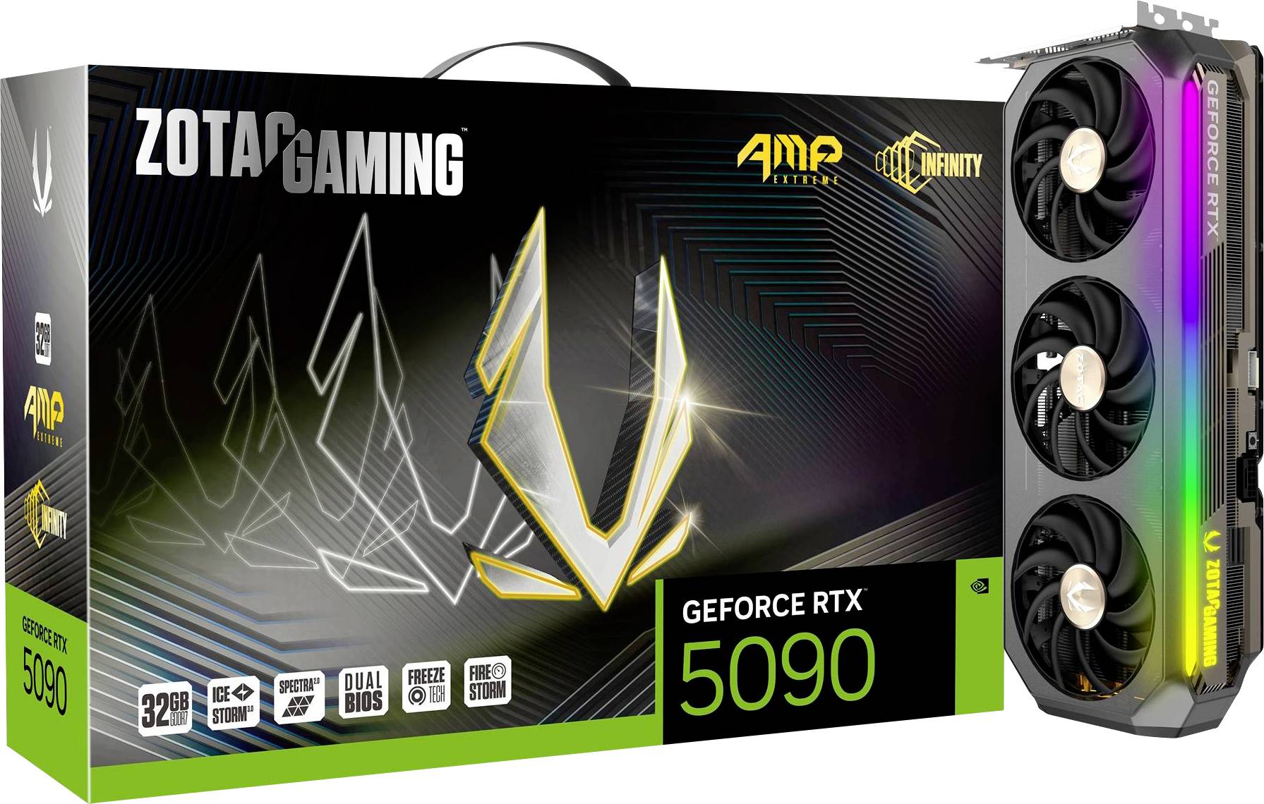Zotac Carte graphique RTX 5090 AMP Extrm INF 32GB 32 GB GDDR7 RAM PCIe x16 HDMI® 2.1, DisplayPort 2.1
