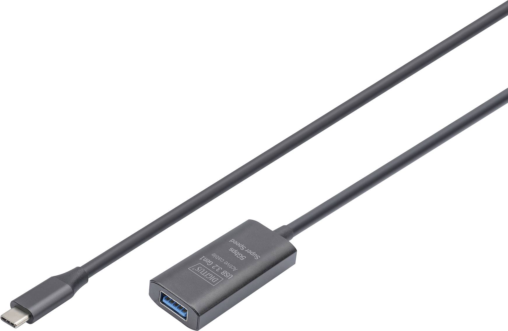 Digitus Câble USB USB 3.2 Gen1, USB 3.2 Gen1, USB 3.0 USB-C®, USB-C® mâle, USB-A femelle 5.00 m noir actif avec amplification du