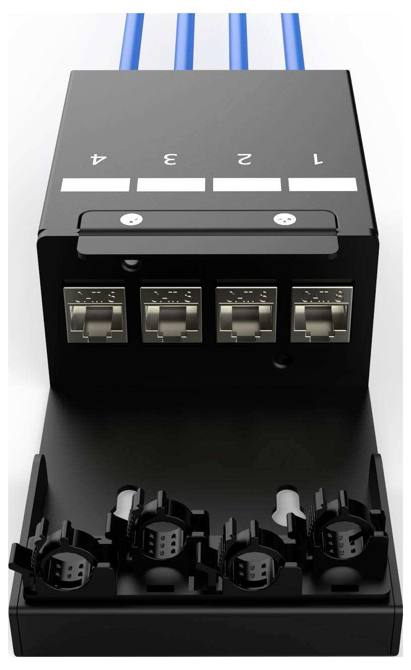 Digitus DN-93708-4 Support pour module RJ45 Keystone non équipé 1 pc(s)