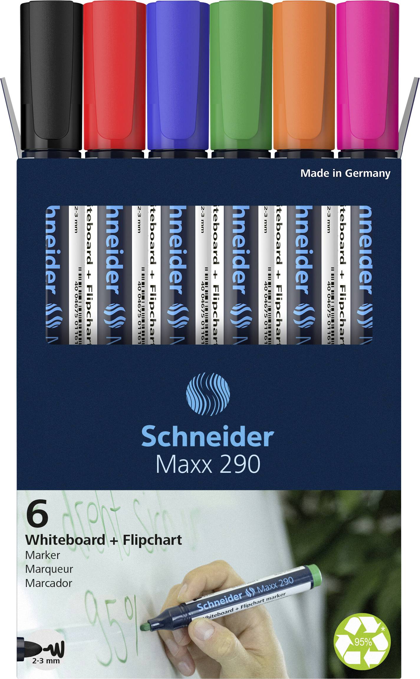 Schneider Schreibgeräte Whiteboard-Marker Maxx 290 6er Set sortiert, 5+1 Aktion 129096 Marqueur tableau blanc 6 pc(s)