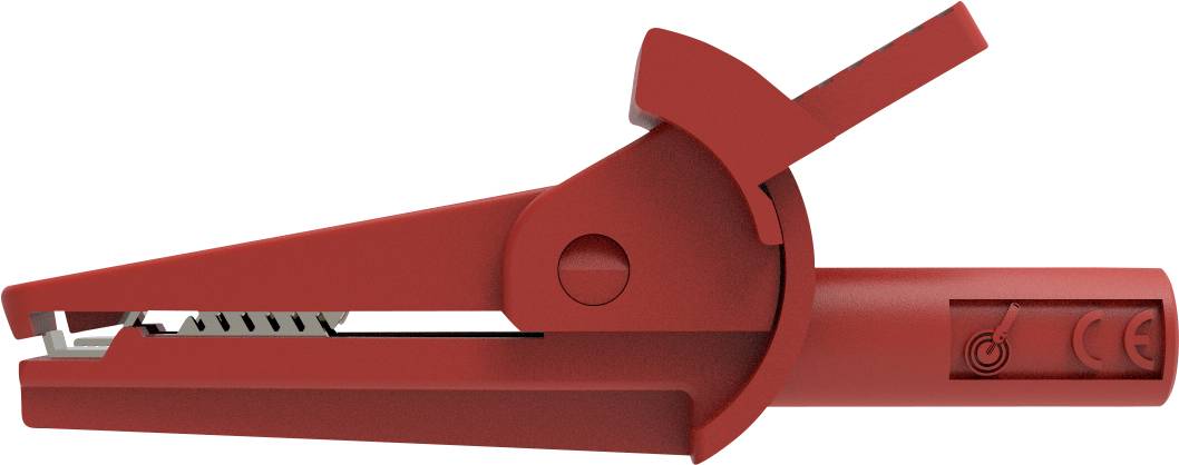 Schützinger SAK 6715 Ni / 2 / RT Pince crocodile de sécurité femelle rouge