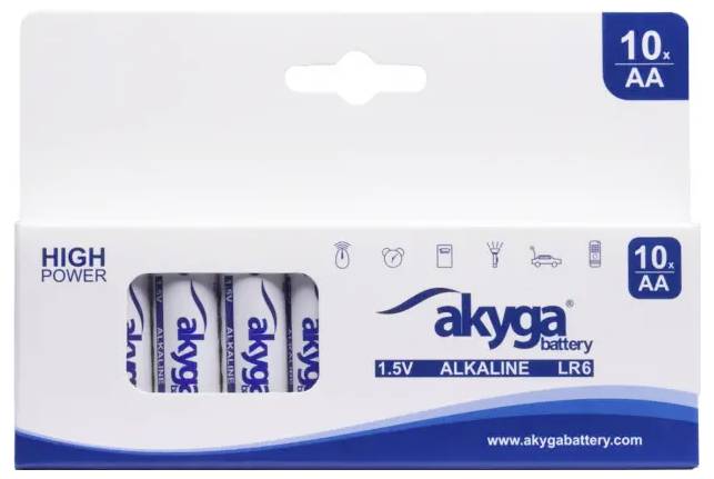 Akyga AA LR6 Pile LR6 (AA) alcaline(s) 3050 mAh 1.5 V 10 pc(s)