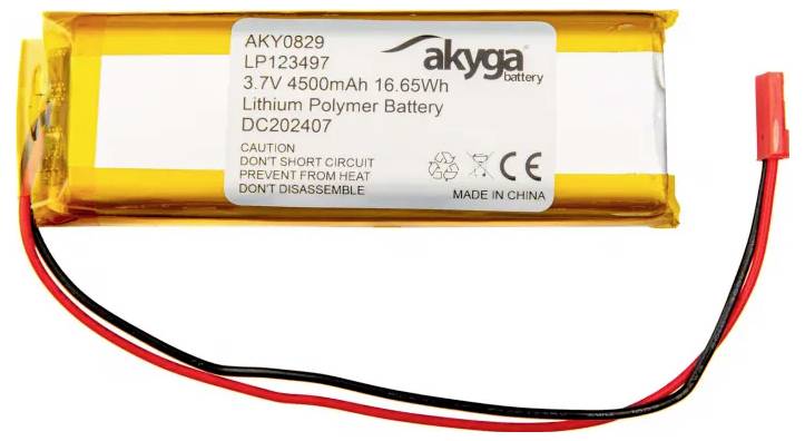 Akyga LP123497 Pack de piles rechargeables x batterie spéciale LiPo 3.7 V 4500 mAh