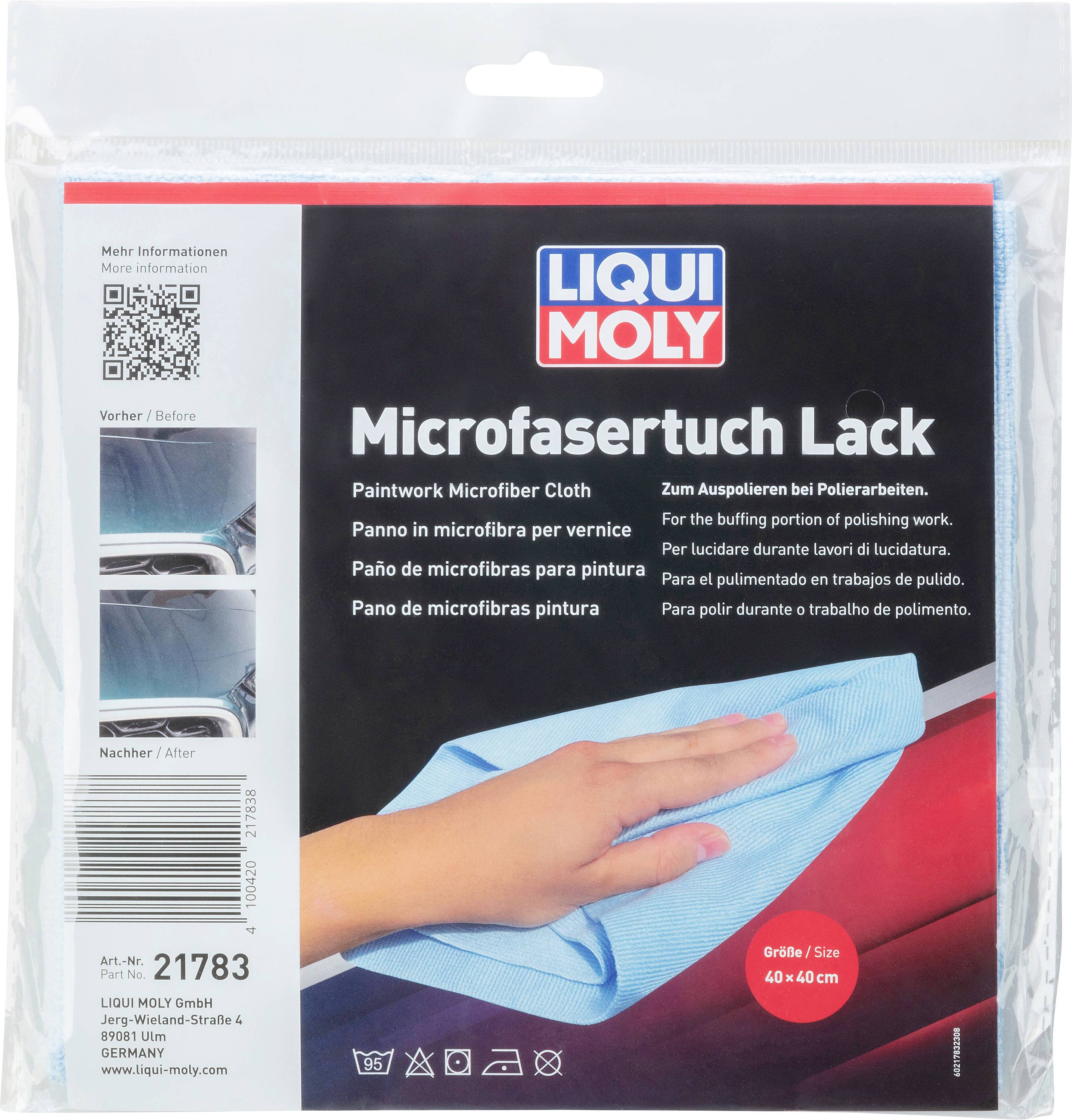 Chiffon en microfibre pour travaux de peinture de Liqui Moly. Adapté pour le polissage lors de travaux de polissage. Taille : 40x40 cm.
