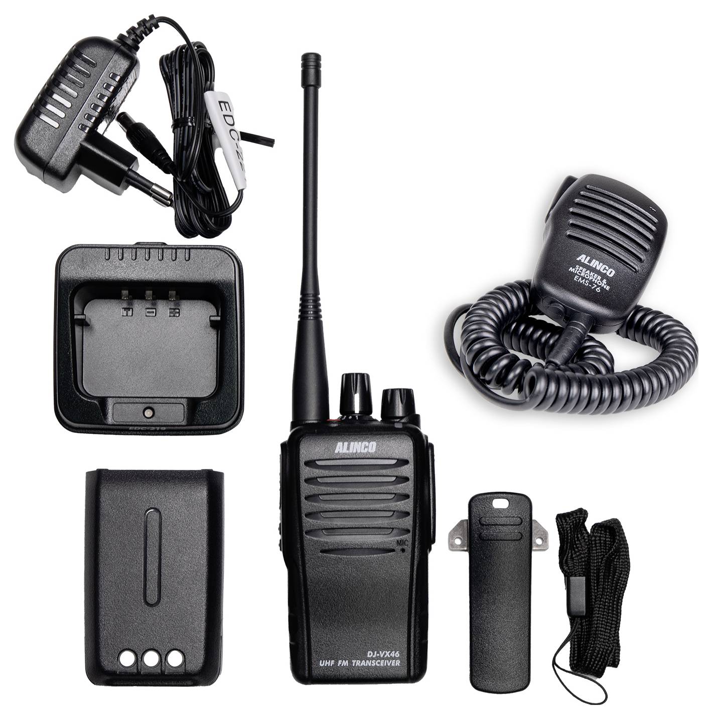 Alinco Team-Set DJ-VX-46 EMS-76 150104 Talkie-walkie PMR jeu de 10