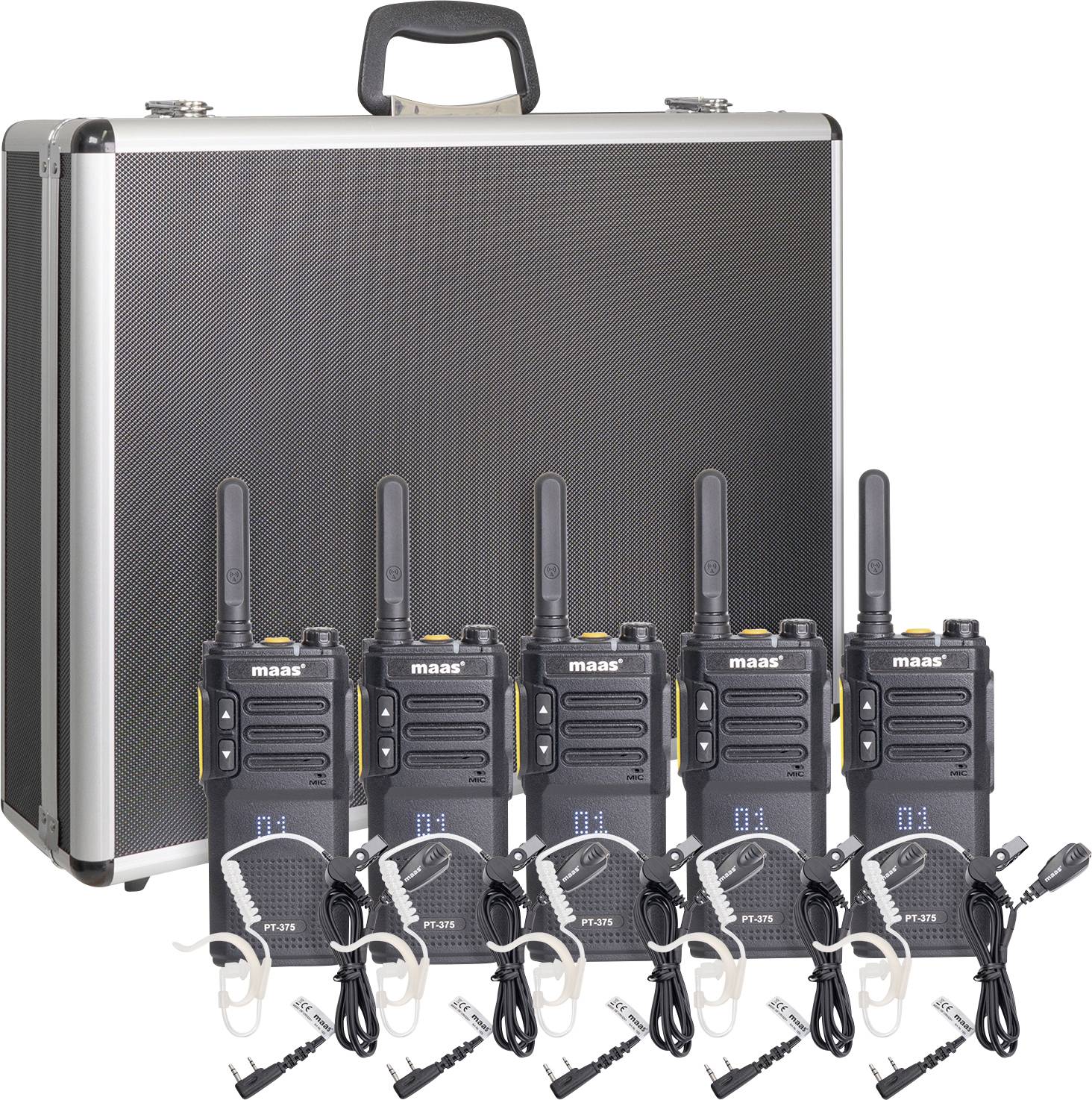 MAAS Elektronik Team-Set PT-375 KEP-24-VK 150111 Talkie-walkie PMR jeu de 5