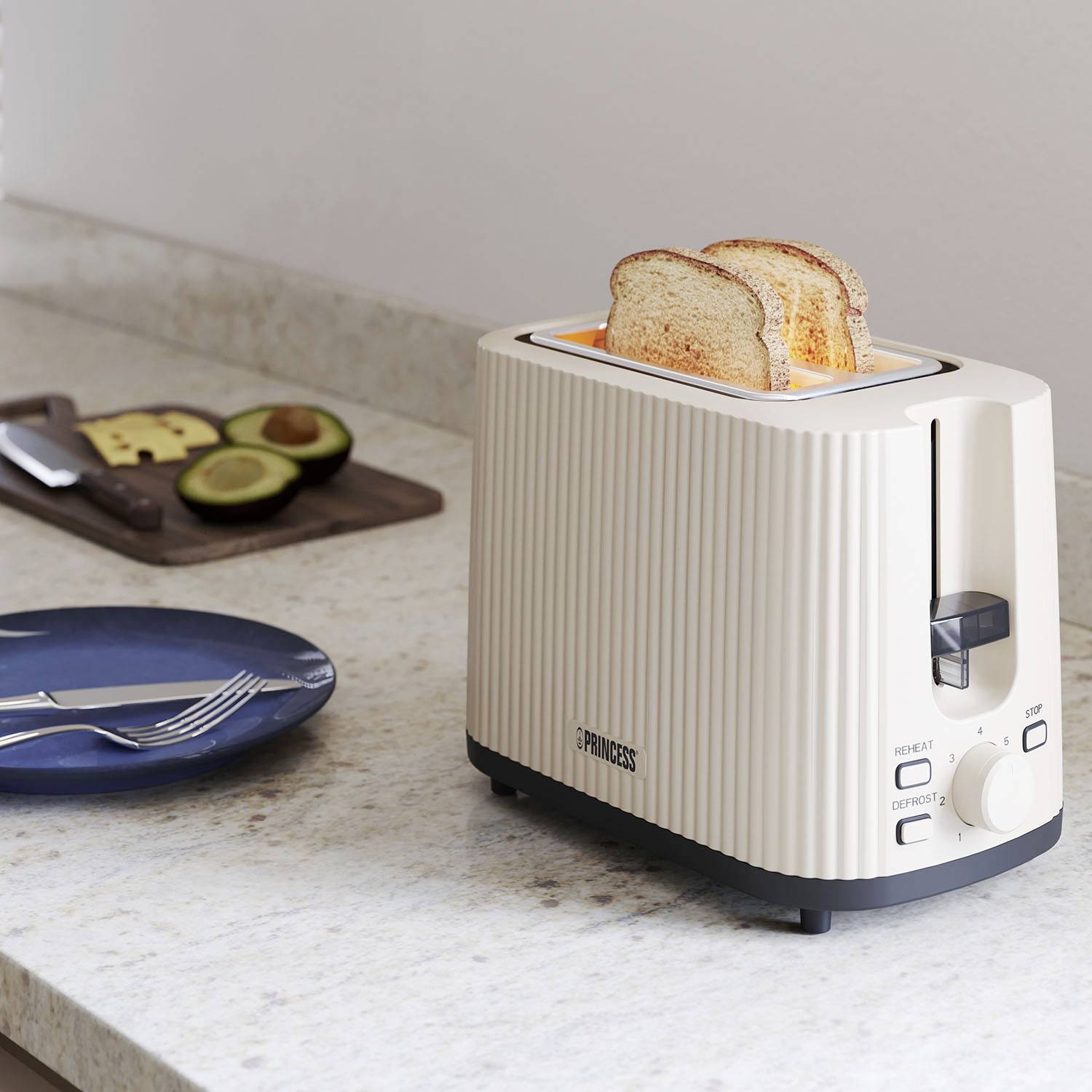 Princess Grille-pain blanc crème