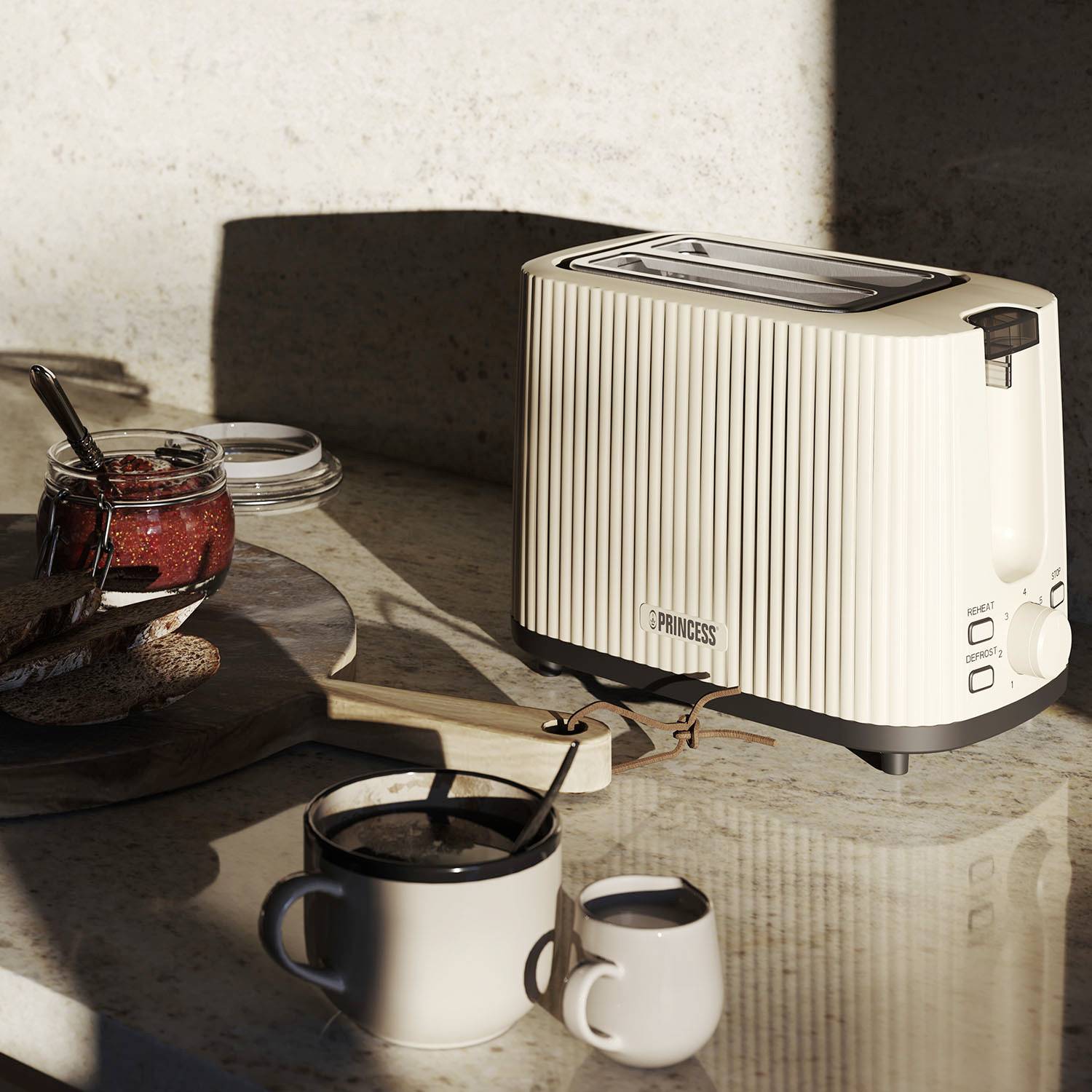 Princess Grille-pain blanc crème