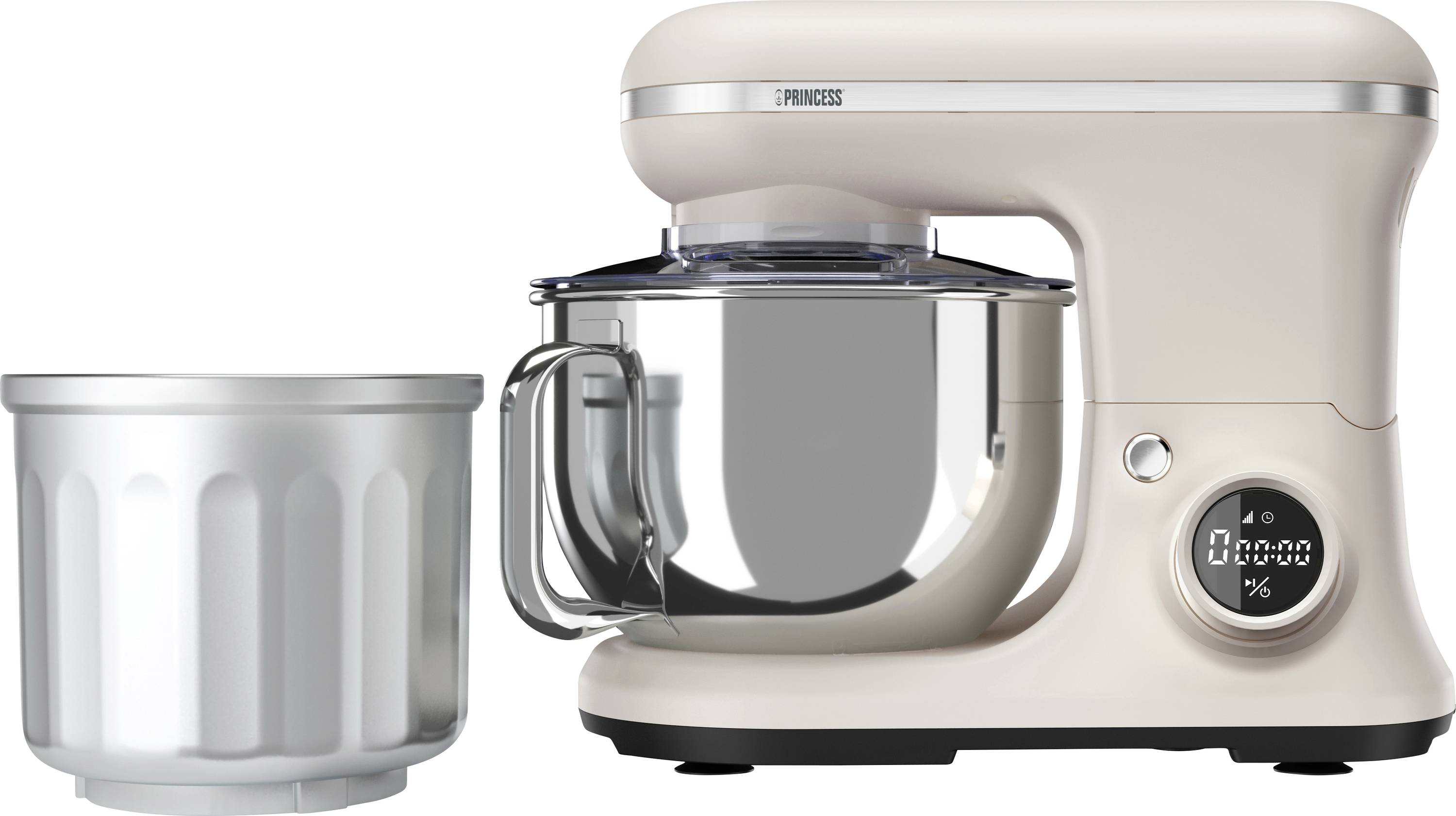 Princess Robot de cuisine 1200 W blanc crème, acier inoxydable
