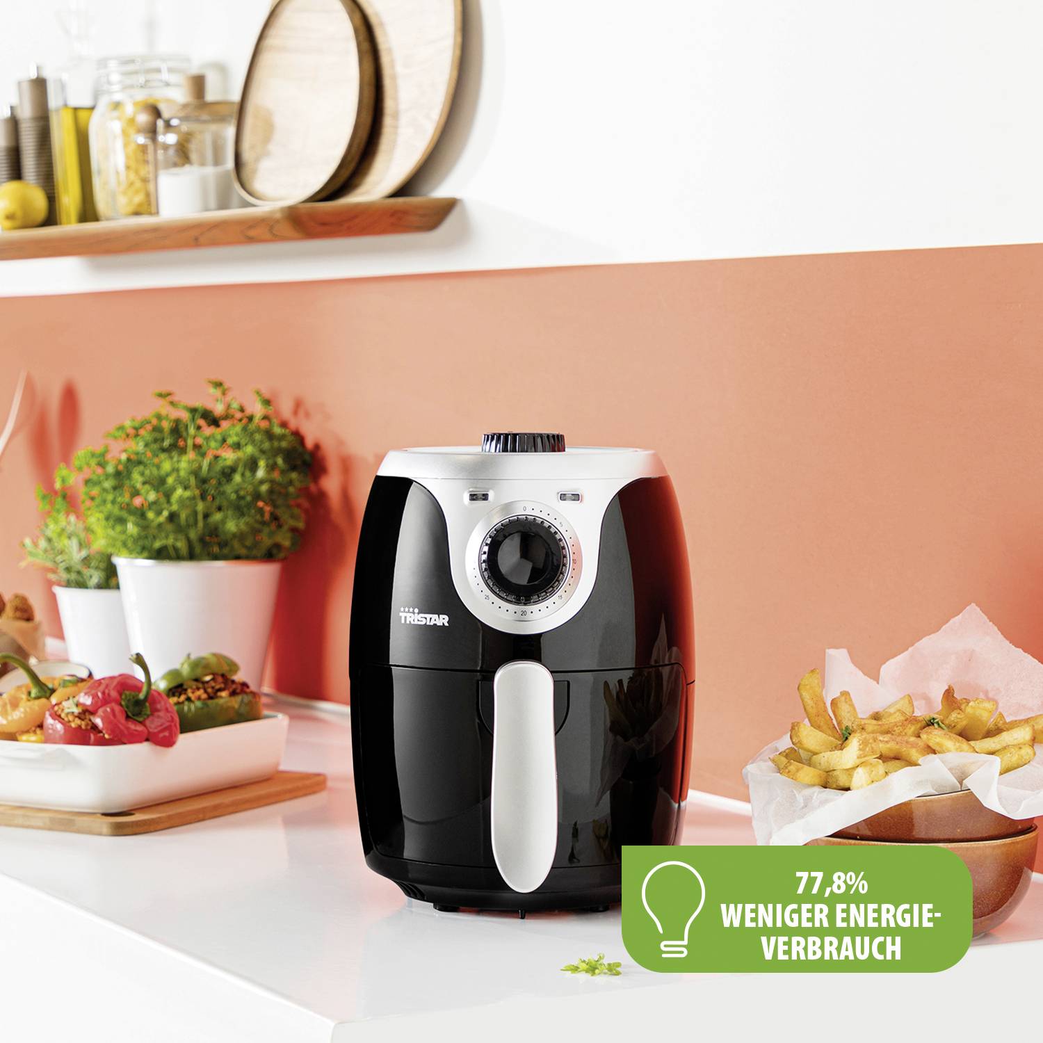 Tristar Friteuse à air chaud 2 l 1000 W noir, argent