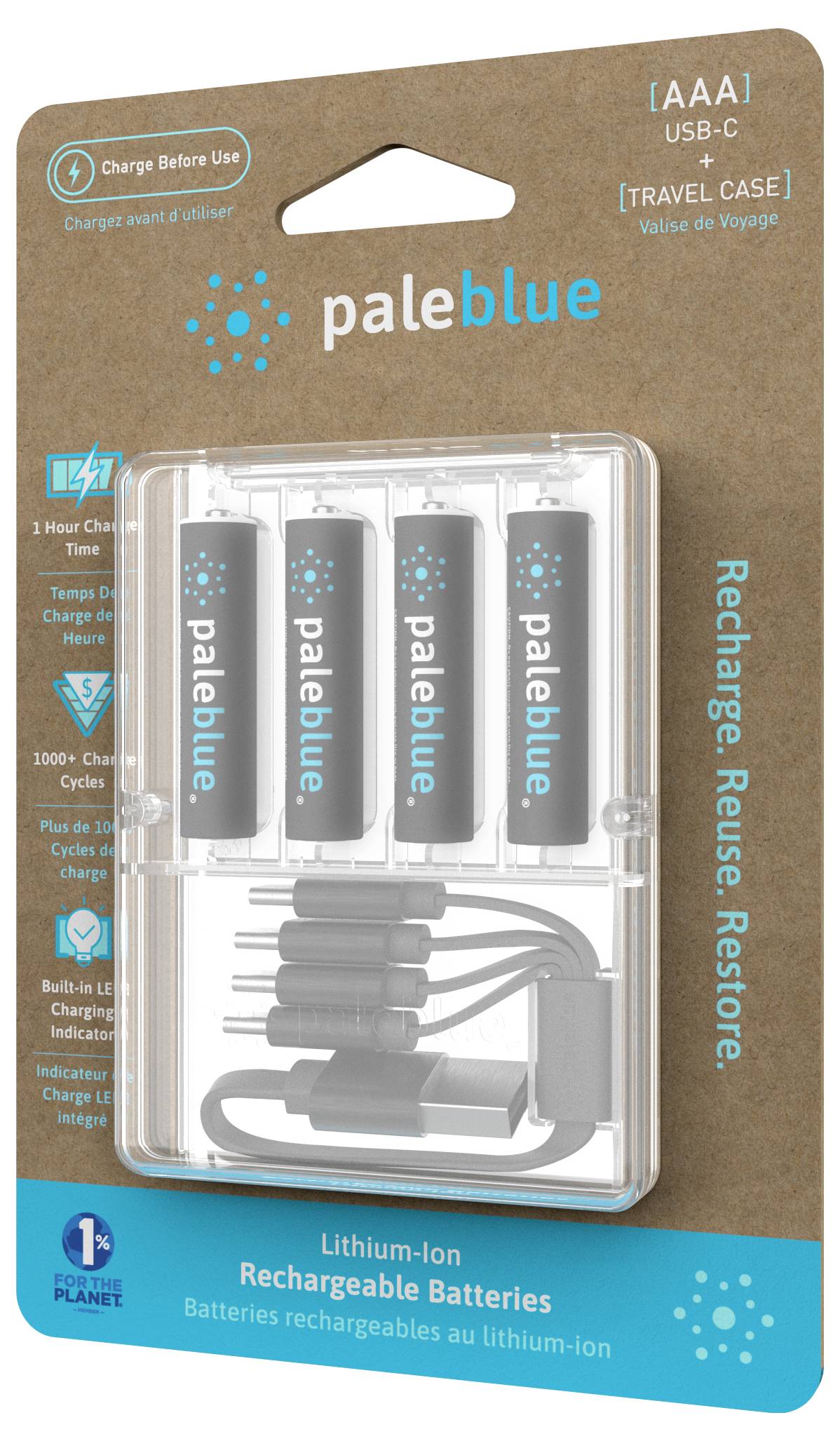 Paleblue Pile rechargeable LR3 (AAA) Li-Ion 600 1.5 V 4 pc(s)