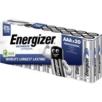 Energizer Ultimate FR03 Pile LR3 (AAA) lithium 1250 mAh 1.5 V 20 pc(s) Energizer Ultimate FR03 Pile LR3 (AAA) lithium 1250 mAh 1.5 V 20 pc(s)