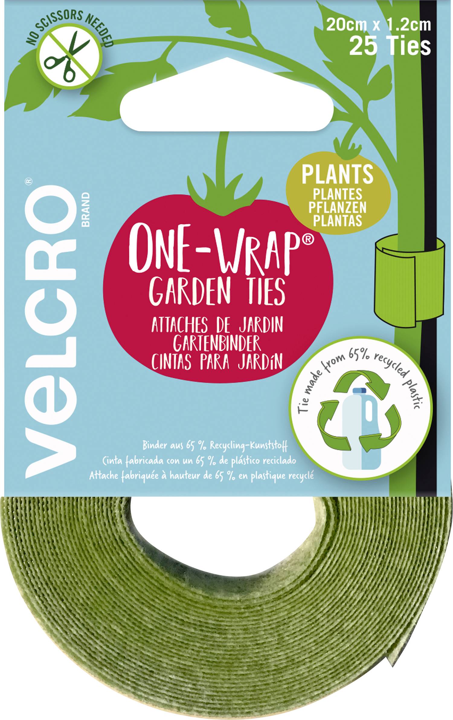 VELCRO® universel Bande auto-agrippante pour grouper, pour plantes et jardin partie velours et partie agrippante (L x l) 20 cm