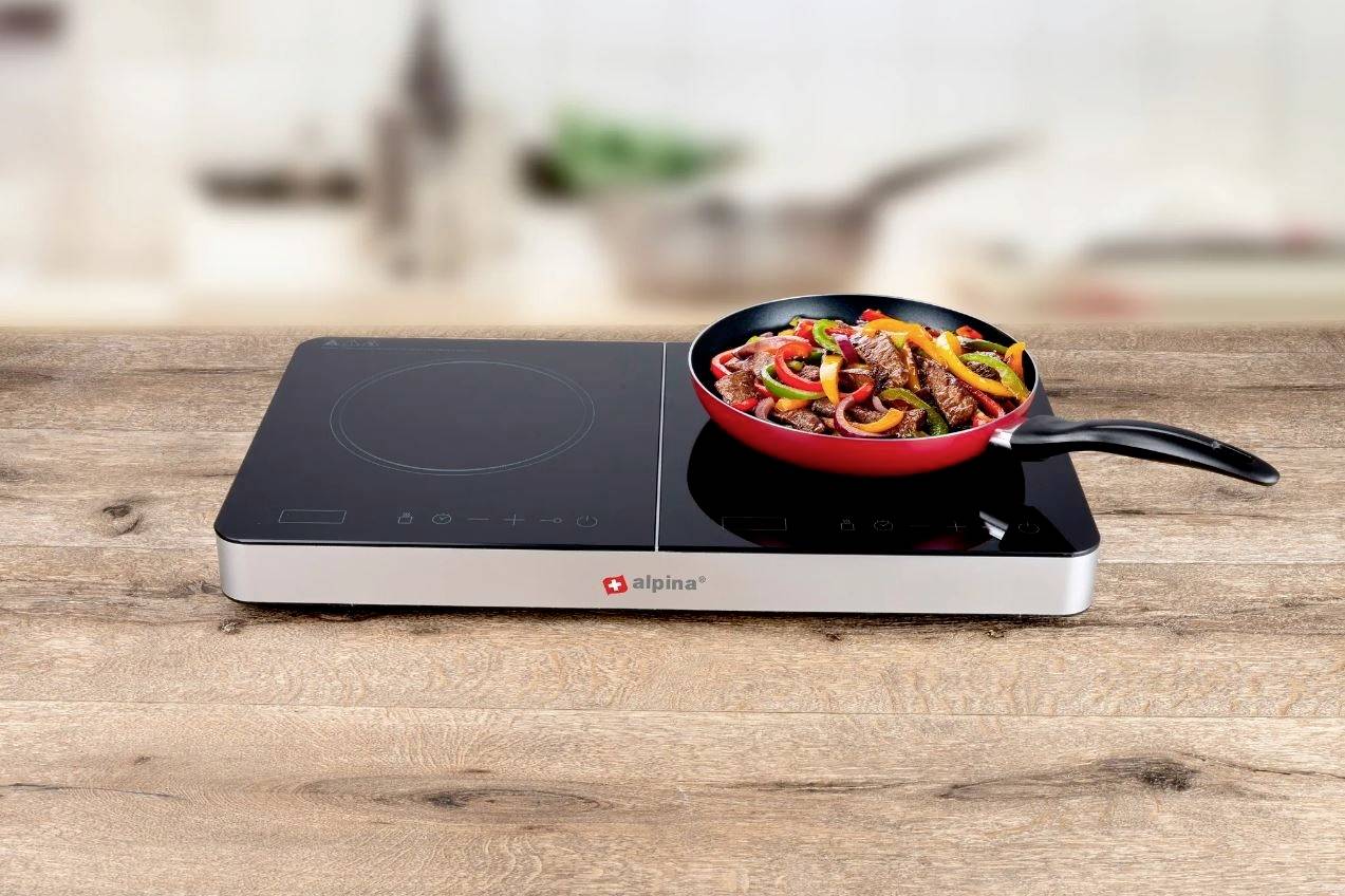Alpina Switzerland 871125218303 Plaque à induction voyant lumineux, protection contre la surchauffe