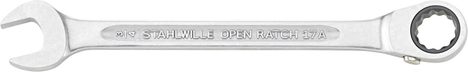 Stahlwille 41471616 OPEN RATCH 17a 1/4 15° Clé mixte à cliquet annulaire