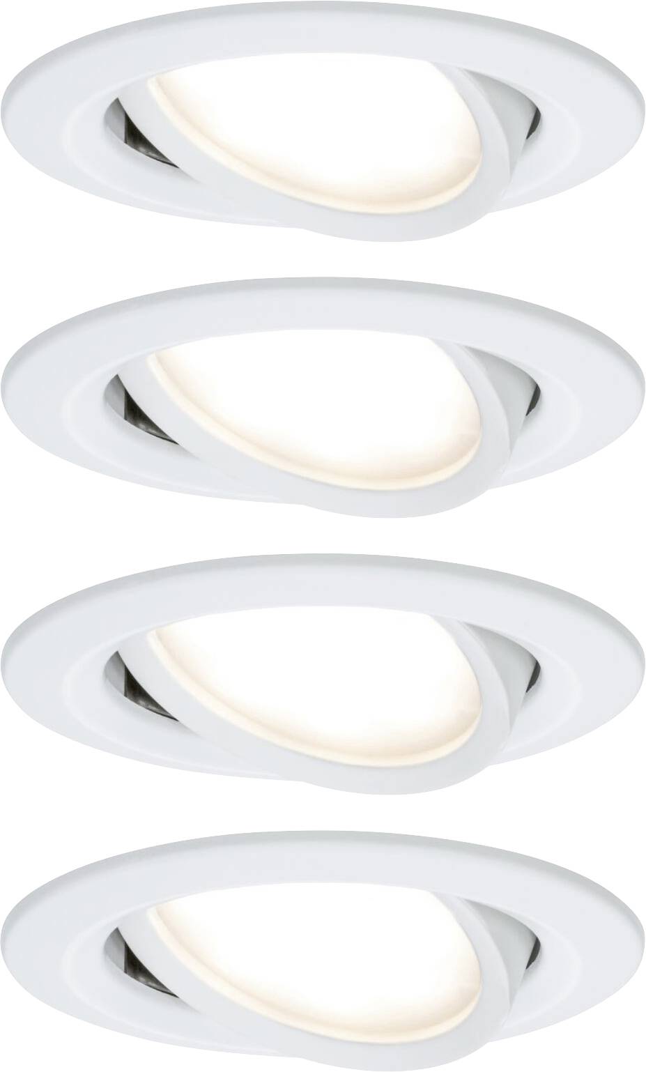 Paulmann 41307 Nova Coin Spot encastrable jeu de 4 LED LED 24 W blanc mat