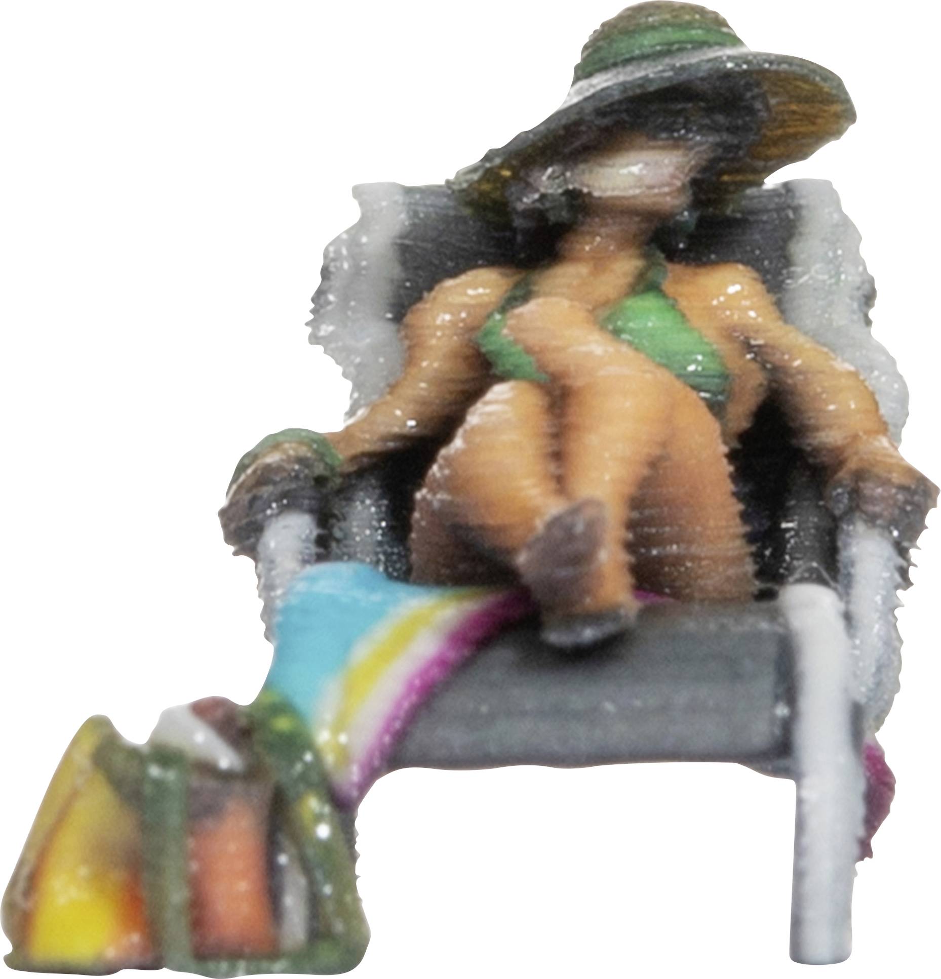 NOCH H0 Femme dans le chaise longue peint, assis