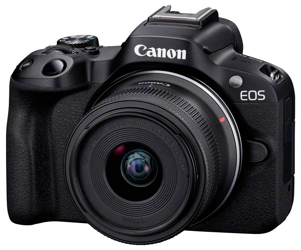 Canon EOS R50 Kit schwarz + RF-S 18-45 I Appareil photo reflex numérique avec RF-S 18-45 mm noir vidéo 4K, sabot pour flash
