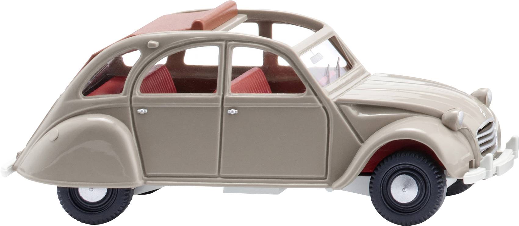 Wiking 080916 H0 Modèle réduit de voiture particulière Citroën 2 CV, gris olive